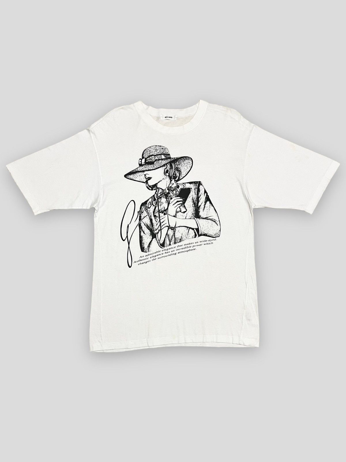 image of Send OfferVintage 90's Luxury Lady Word Encouragement Tee in White, Men's (Size Medium)