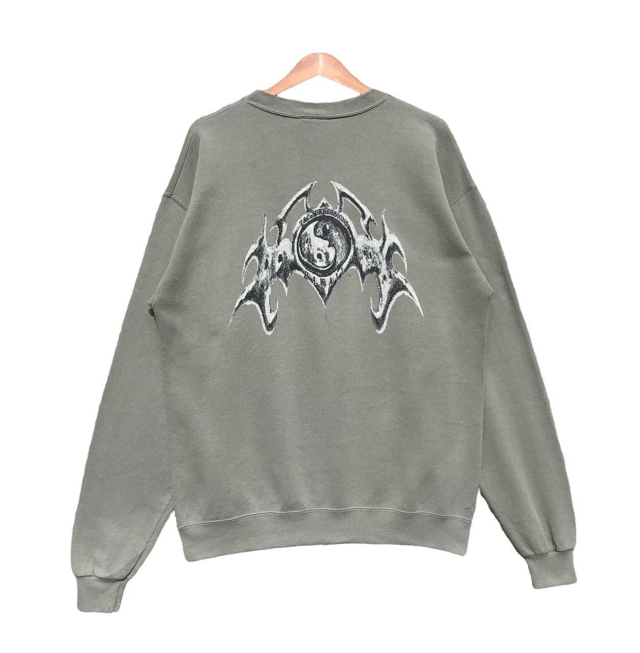 image of Surf Style x Vintage 90's Vintage T&c Surf Design Hawaii Sweatshirt Surf in Grey, Men's (Size Large