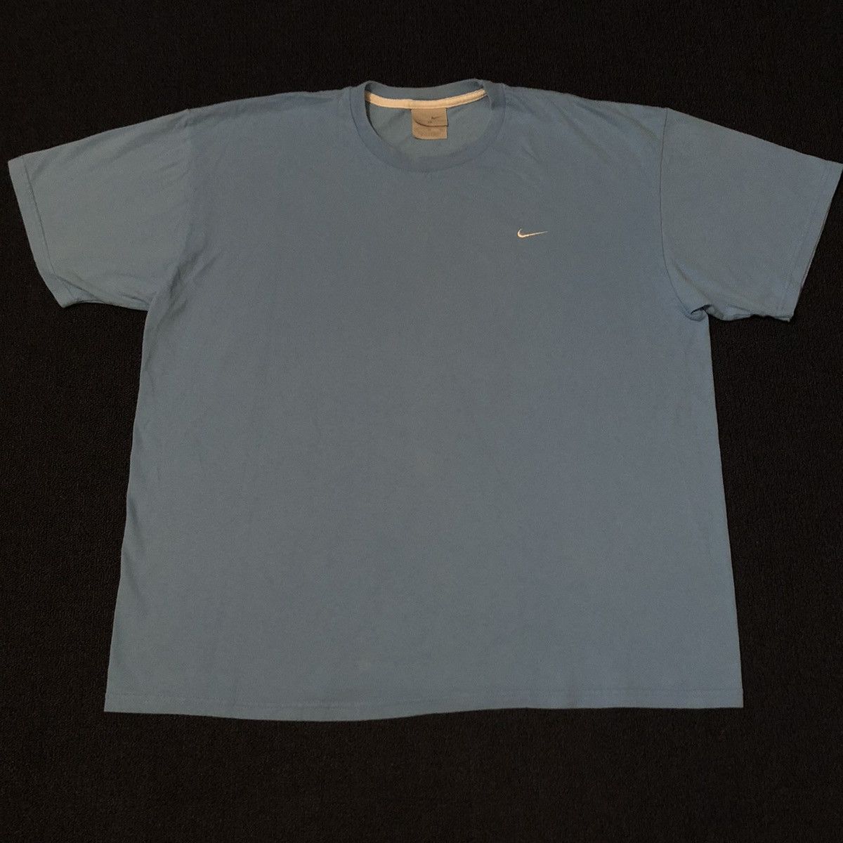Nike Vintage 2000s Nike Sky Blue Swoosh Basic Logo Tee Silver Tag Size US XL / EU 56 / 4 - 2 Thumbnail