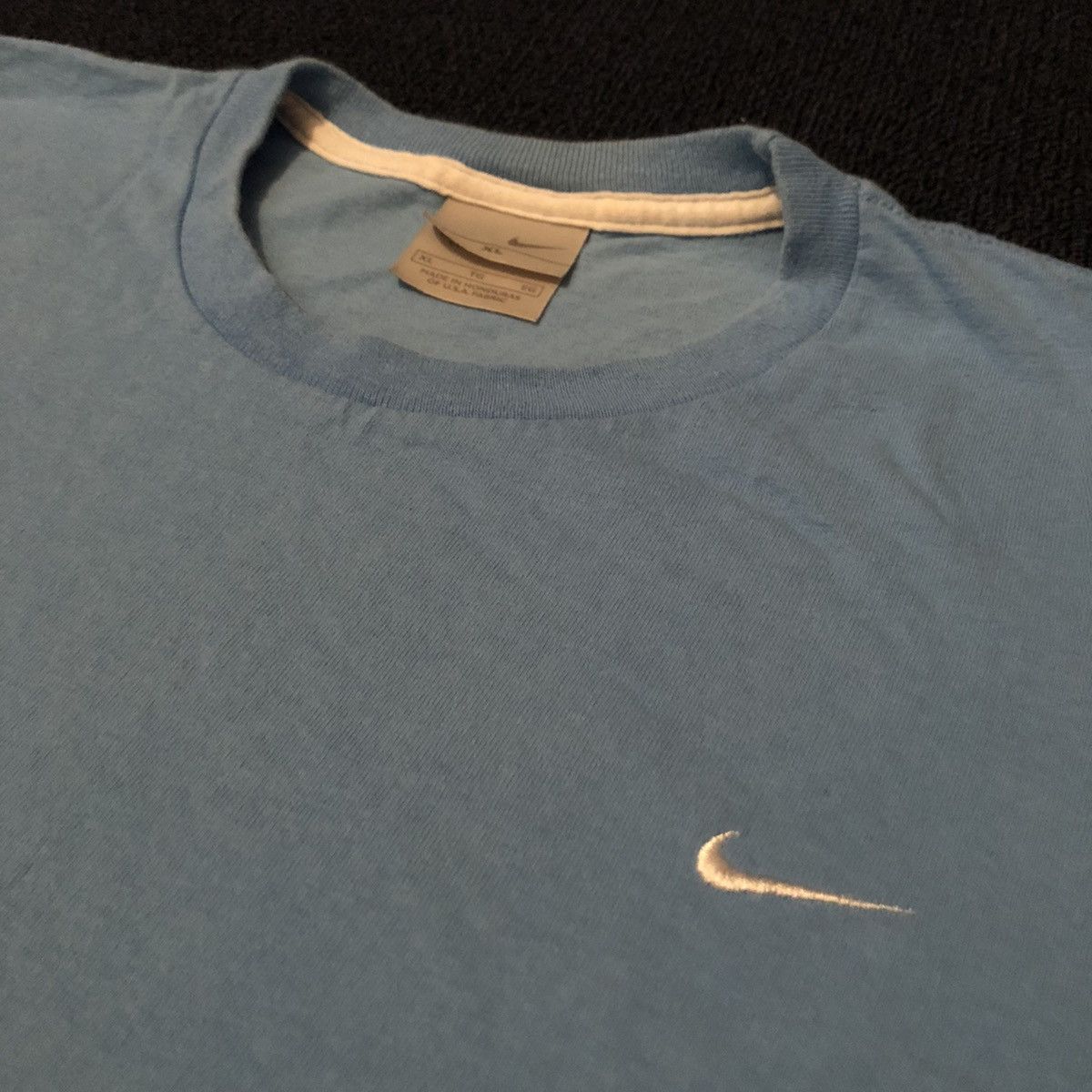 Nike Vintage 2000s Nike Sky Blue Swoosh Basic Logo Tee Silver Tag Size US XL / EU 56 / 4 - 3 Thumbnail