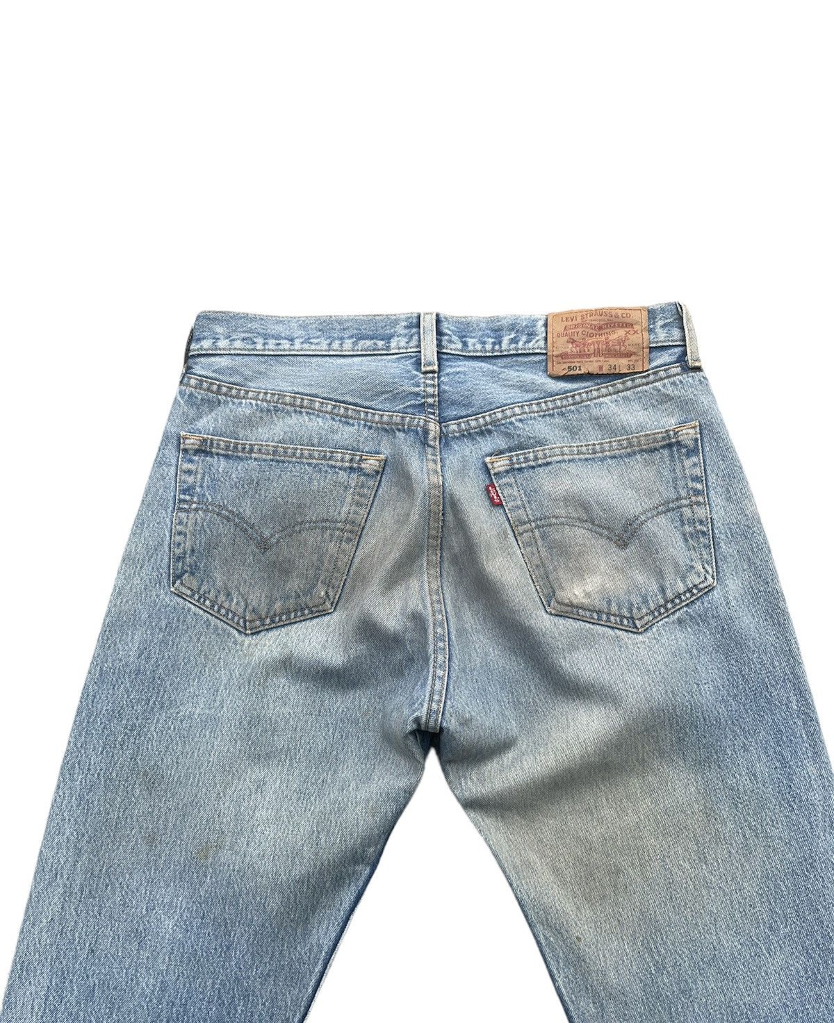 Levi's × Vintage Vintage Levi’s 501 e 2002 Columbia Aging Faded Wash Denim Size US 33 - 11 Thumbnail