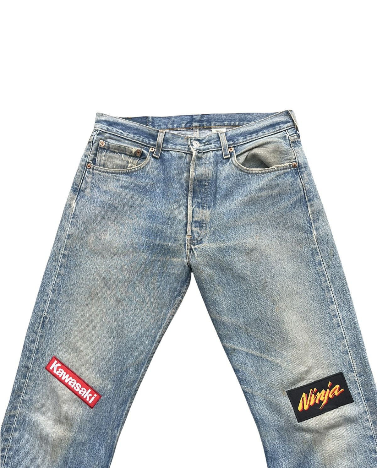 Levi's × Vintage Vintage Levi’s 501 e 2002 Columbia Aging Faded Wash Denim Size US 33 - 5 Thumbnail