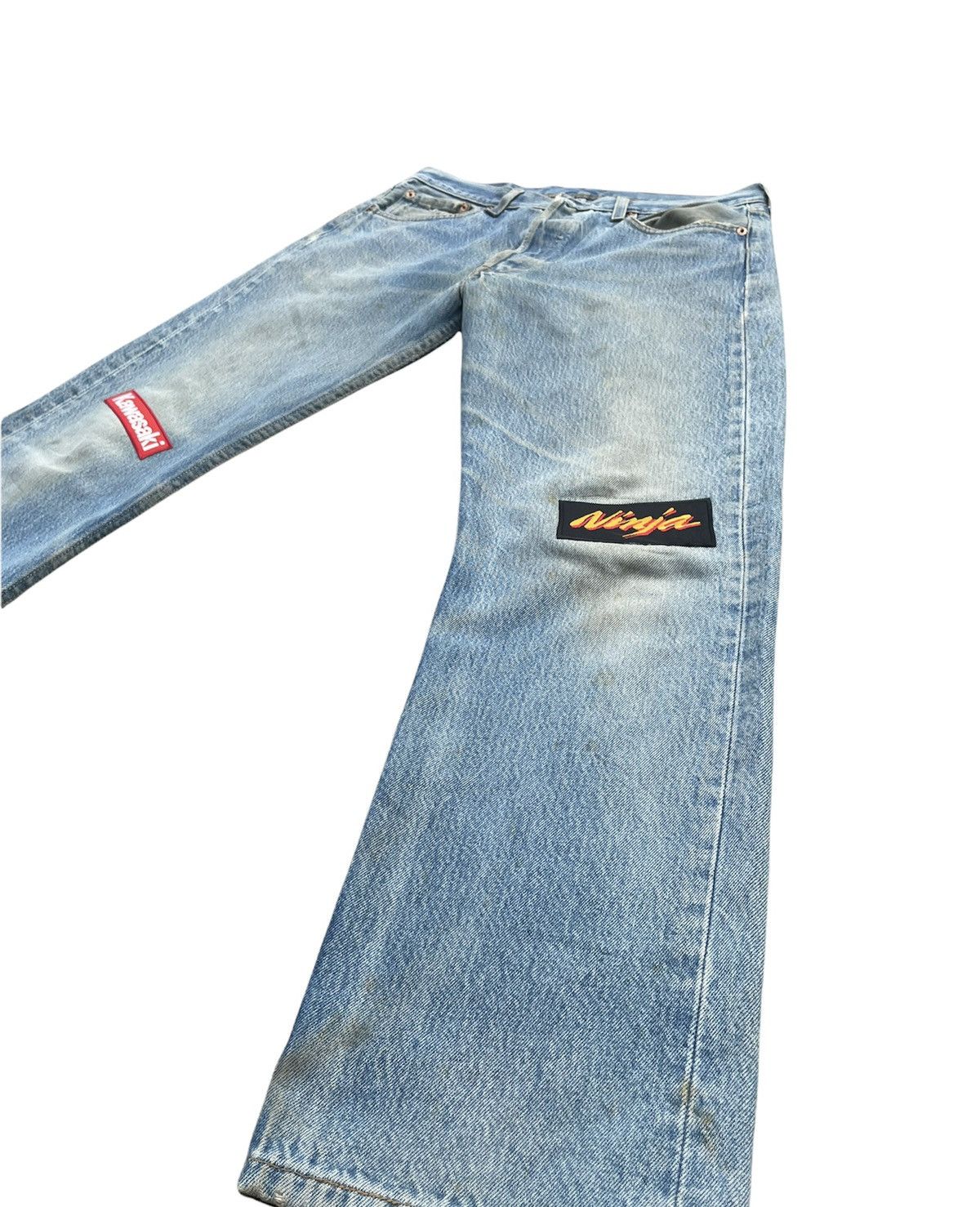 Levi's × Vintage Vintage Levi’s 501 e 2002 Columbia Aging Faded Wash Denim Size US 33 - 2 Thumbnail