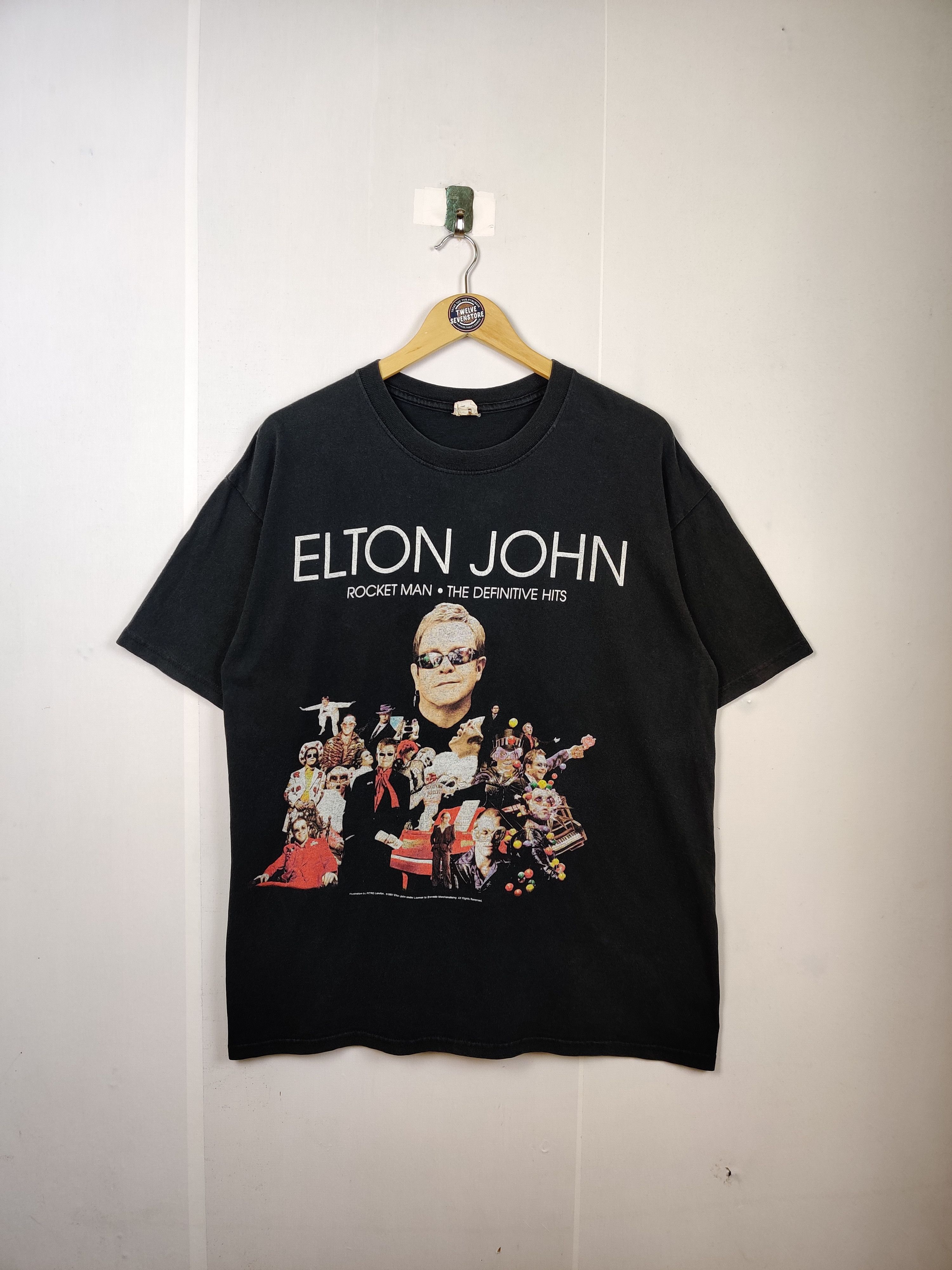 Band Tees Vintage Elton John Tour Tee Tshirt Size US XL / EU 56 / 4 - 1 Thumbnail