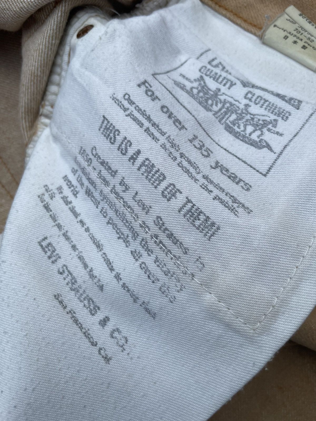 Levi's × Vintage Vintage Levis 701 E 1992 White Tab Denim Size US 29 - 22 Thumbnail