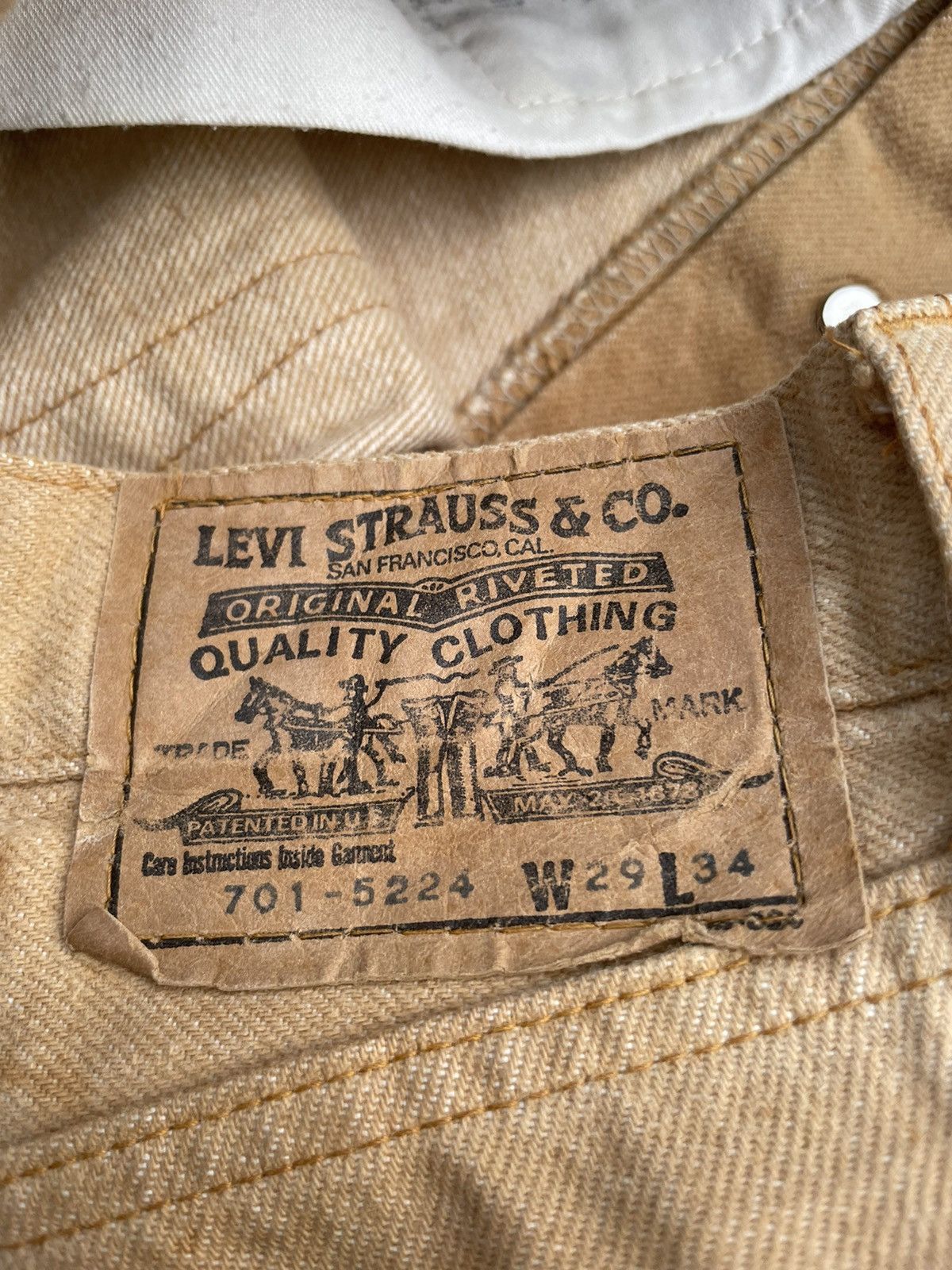 Levi's × Vintage Vintage Levis 701 E 1992 White Tab Denim Size US 29 - 17 Thumbnail