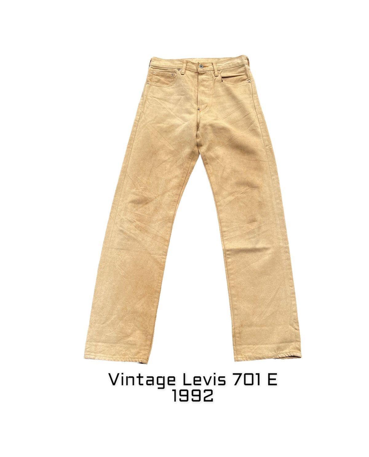Levi's × Vintage Vintage Levis 701 E 1992 White Tab Denim Size US 29 - 1 Thumbnail