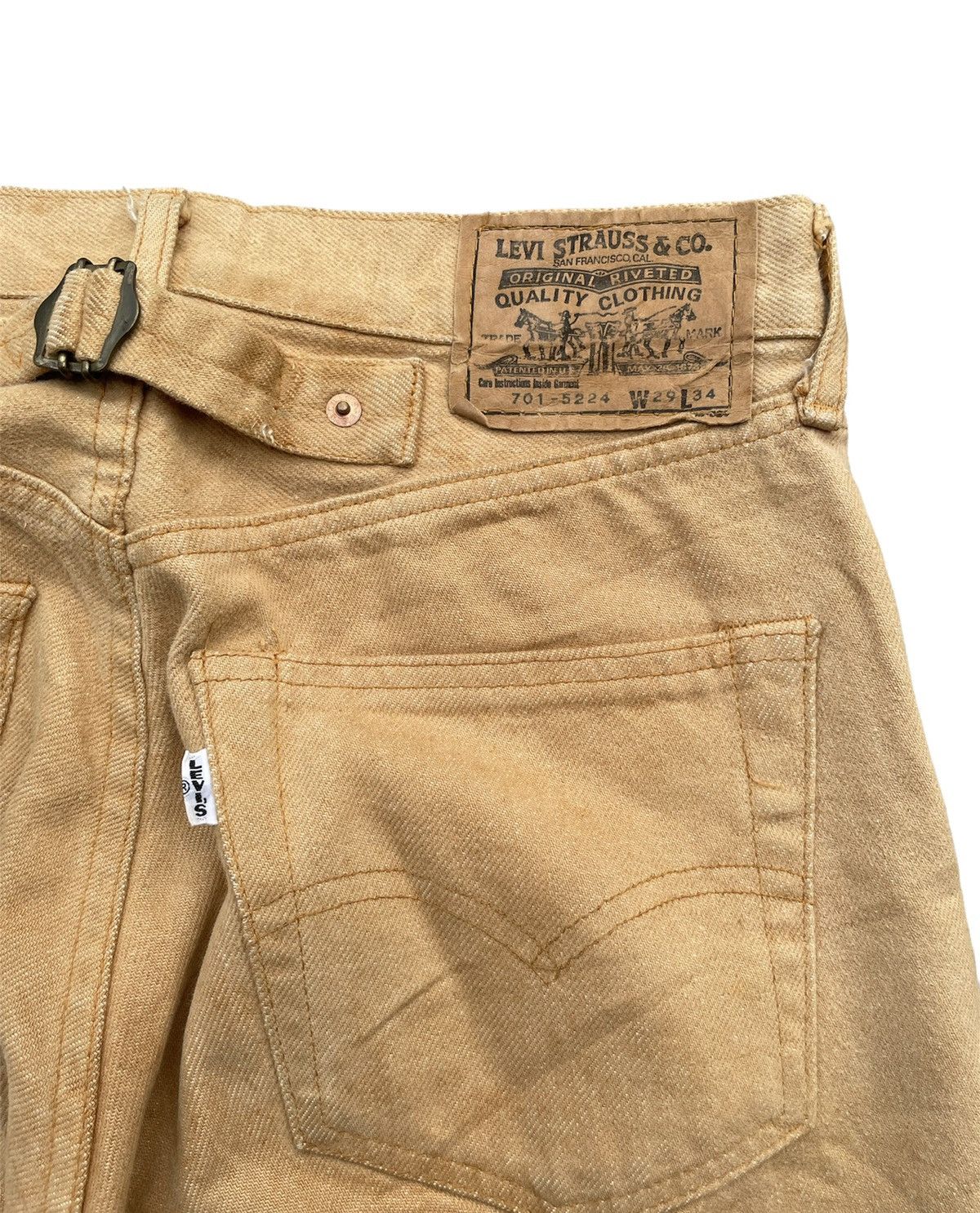 Levi's × Vintage Vintage Levis 701 E 1992 White Tab Denim Size US 29 - 15 Thumbnail
