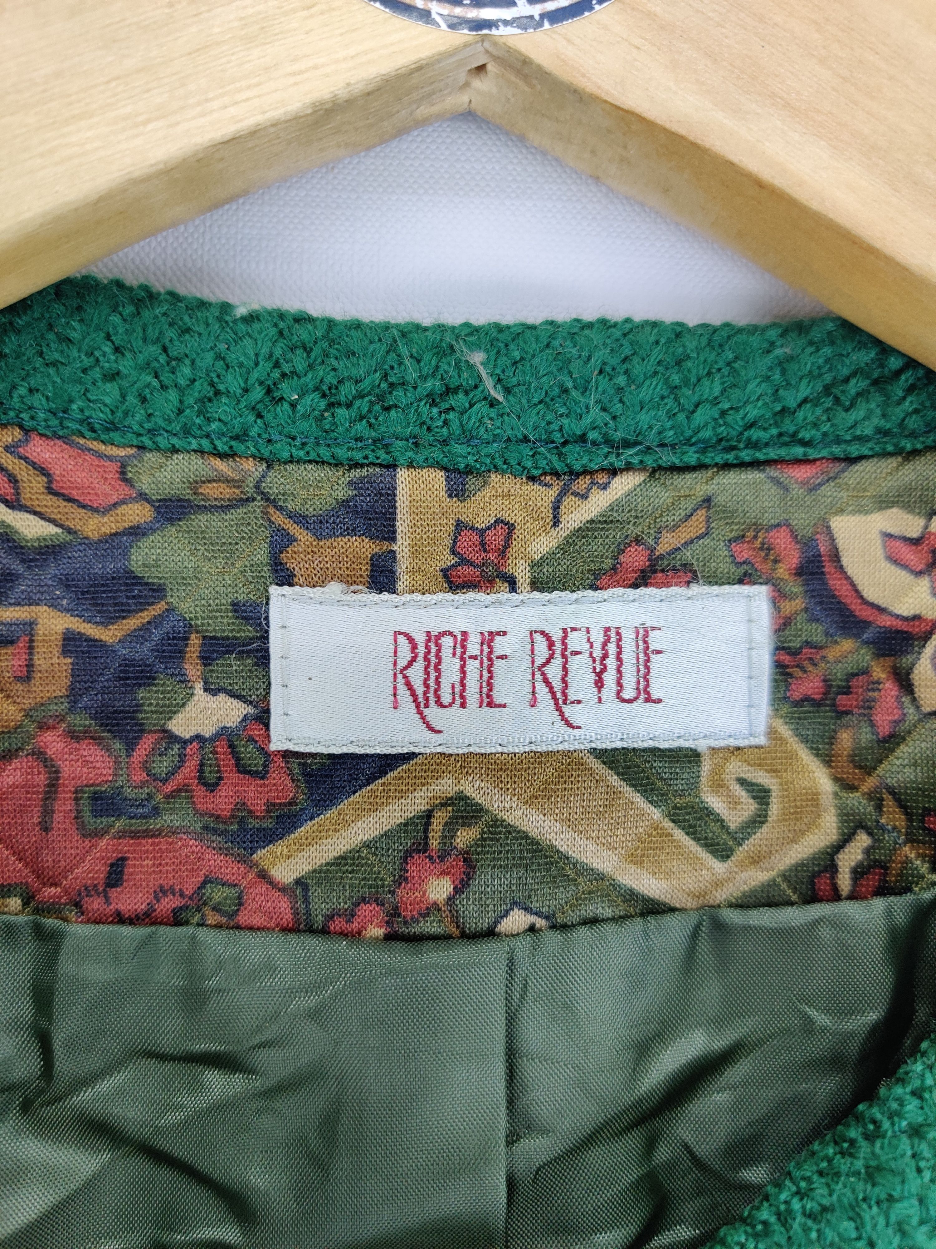 Japanese Brand Riche Revue Floral Art Collarless Button Coat Jacket Size US M / EU 48-50 / 2 - 8 Thumbnail