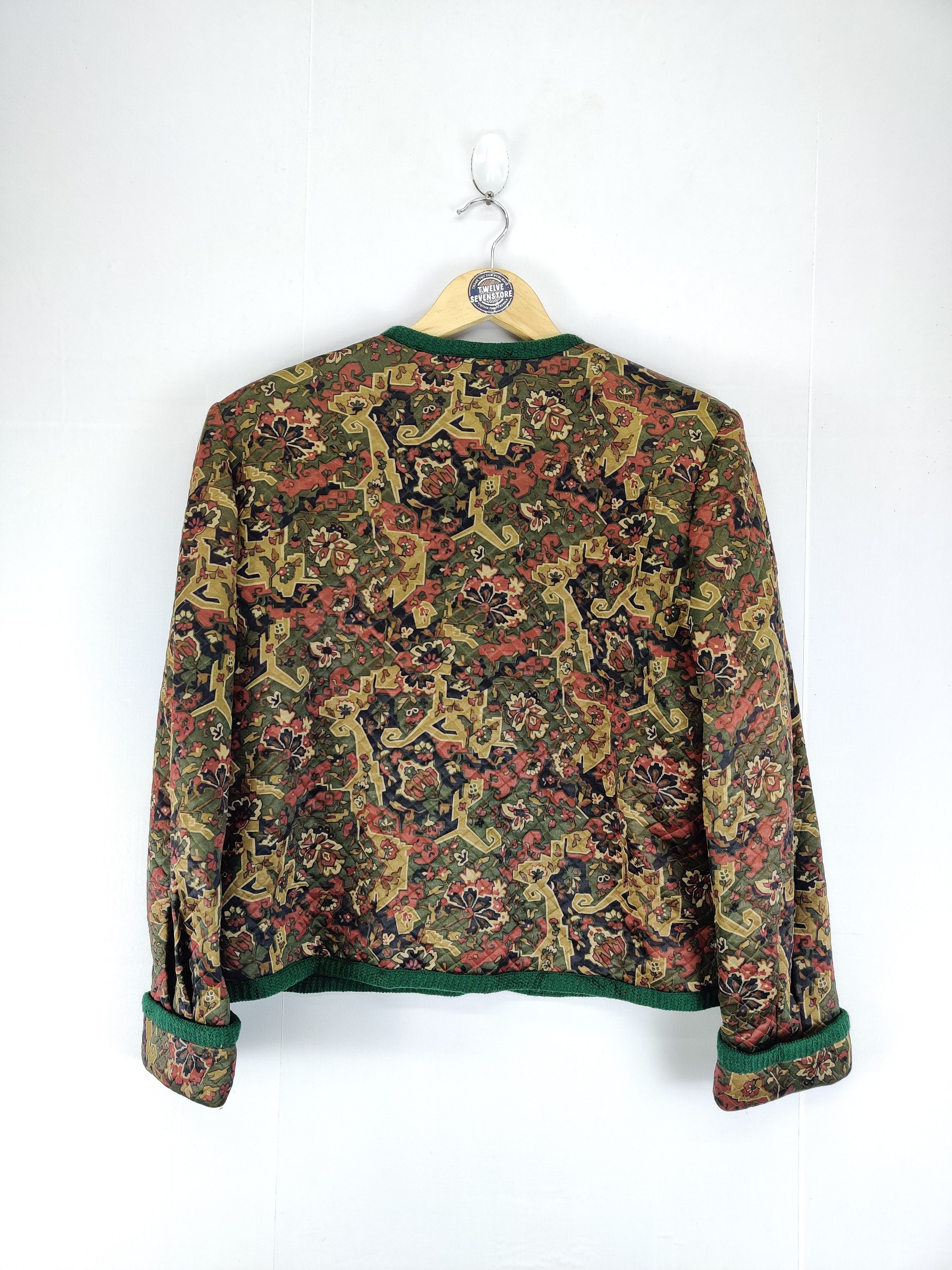 Japanese Brand Riche Revue Floral Art Collarless Button Coat Jacket Size US M / EU 48-50 / 2 - 11 Thumbnail