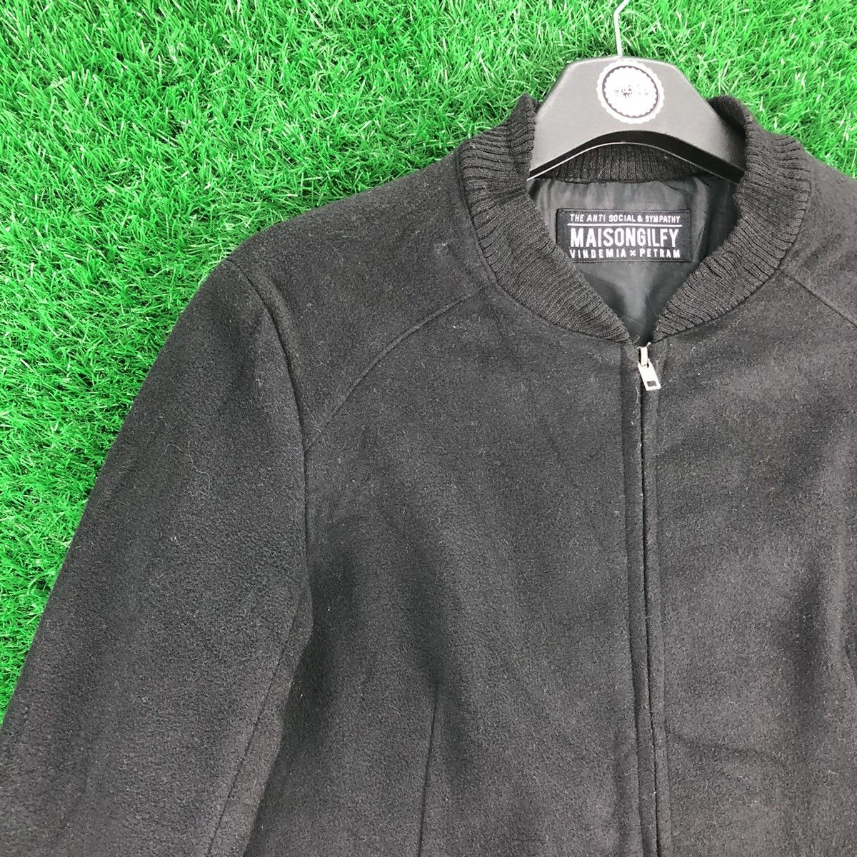 Japanese Brand Vintage Wool Jacket Zipper Bomber Style by maisongilfy Size US S / EU 44-46 / 1 - 2 Thumbnail