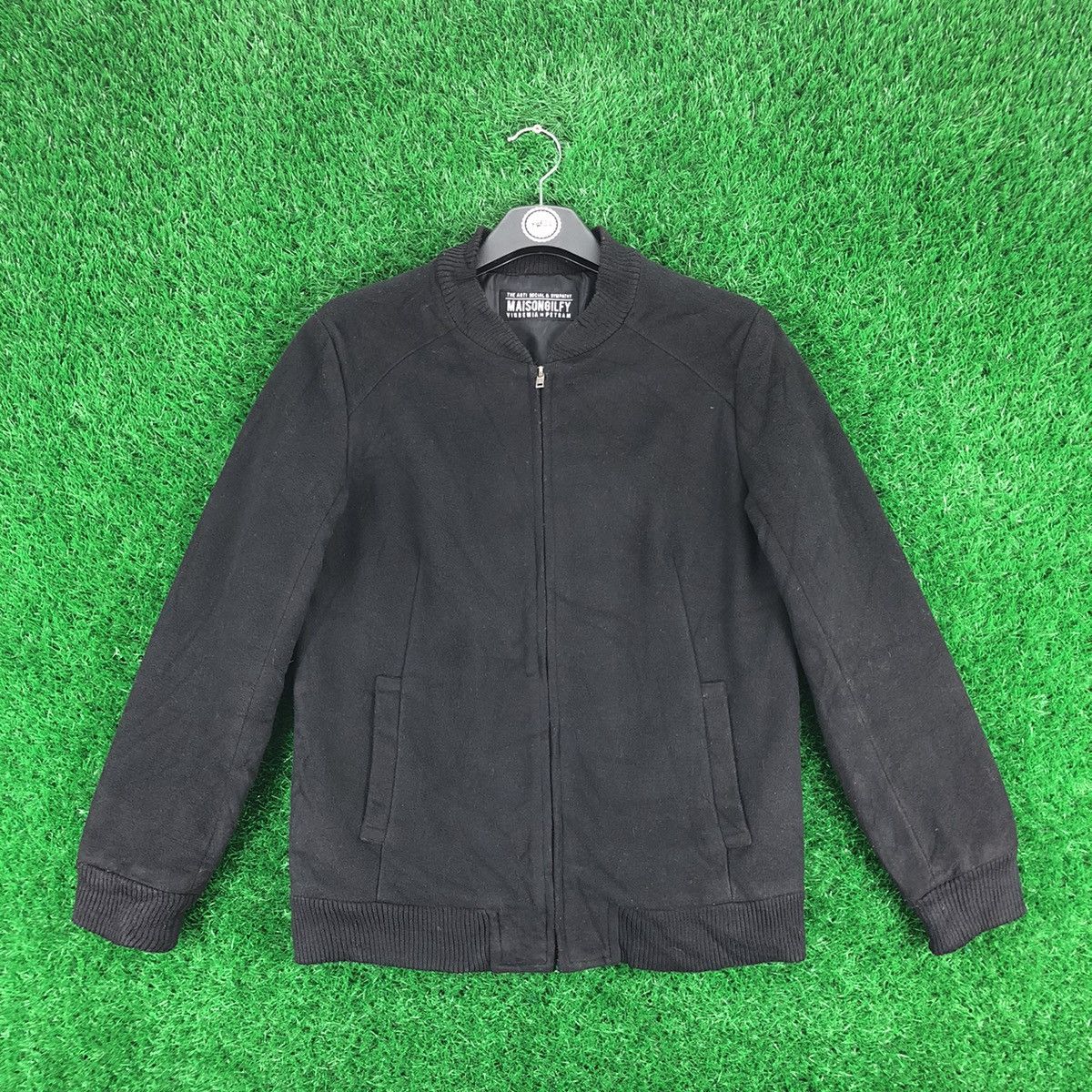 Japanese Brand Vintage Wool Jacket Zipper Bomber Style by maisongilfy Size US S / EU 44-46 / 1 - 1 Thumbnail