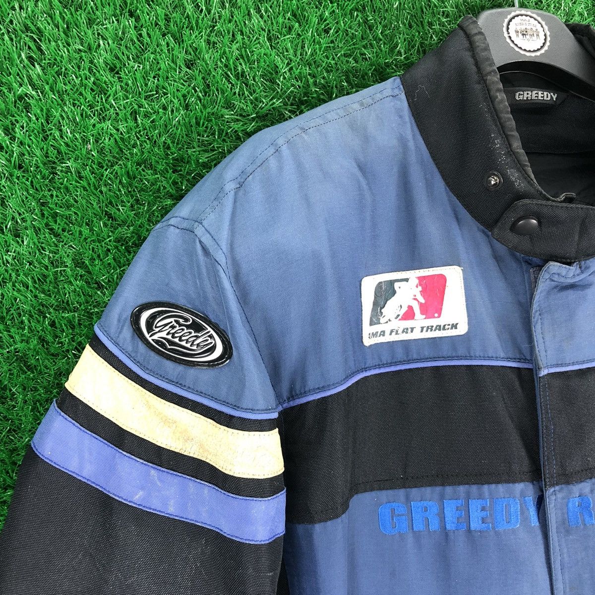 Greedy Genius Vintage Greedy Racing Motocycle Jacket Embroidered Size US XXL / EU 58 / 5 - 2 Thumbnail