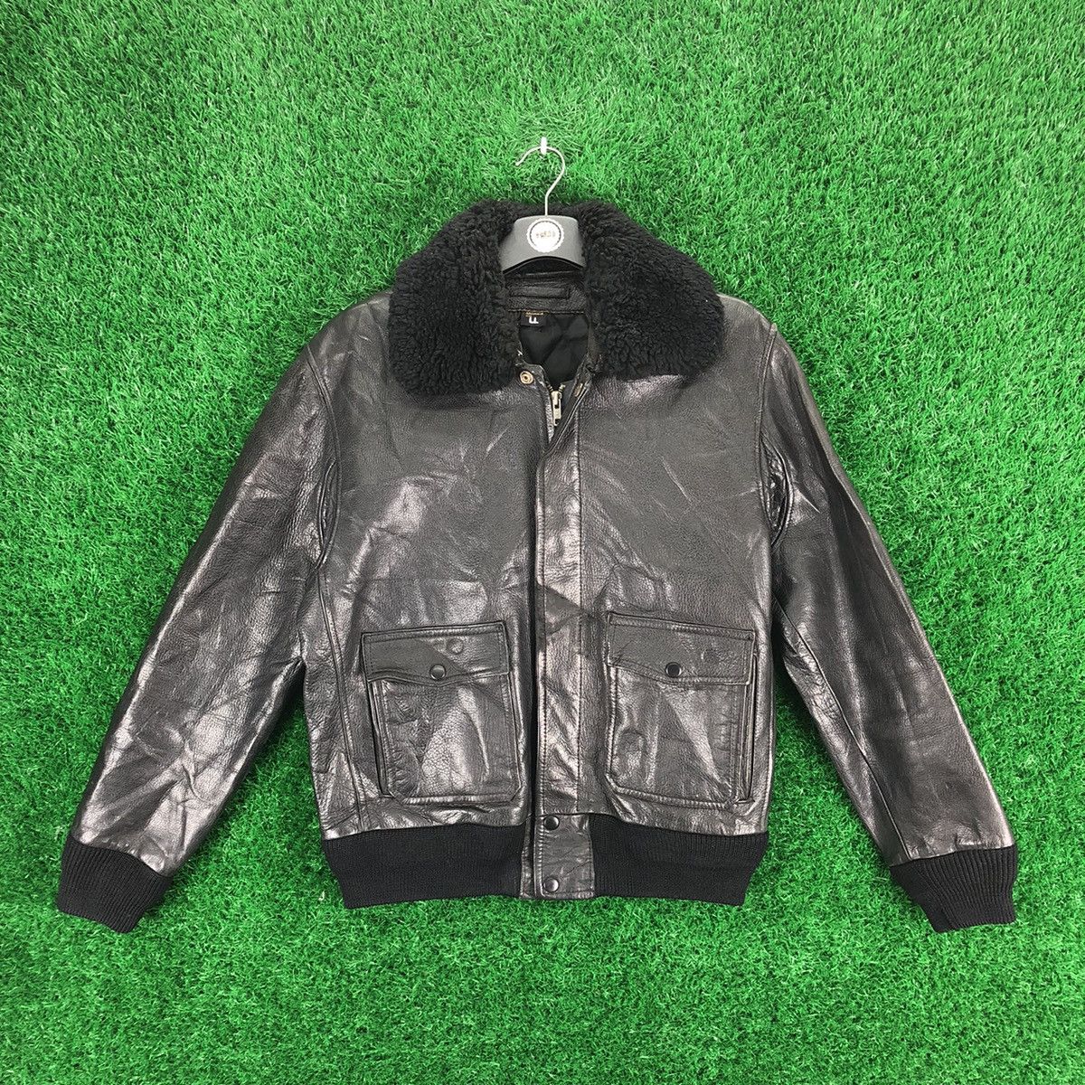 Splendid Vintage 80's Leather Jacket Iconic US Navy A2 Flight Jacket Size US M / EU 48-50 / 2 - 1 Thumbnail