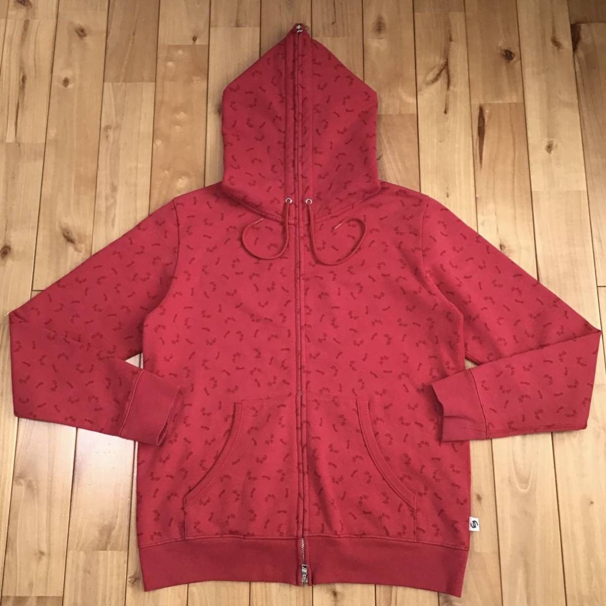 image of Bape Ursus Bape Full Zip Hoodie Red, Men's (Size Medium)