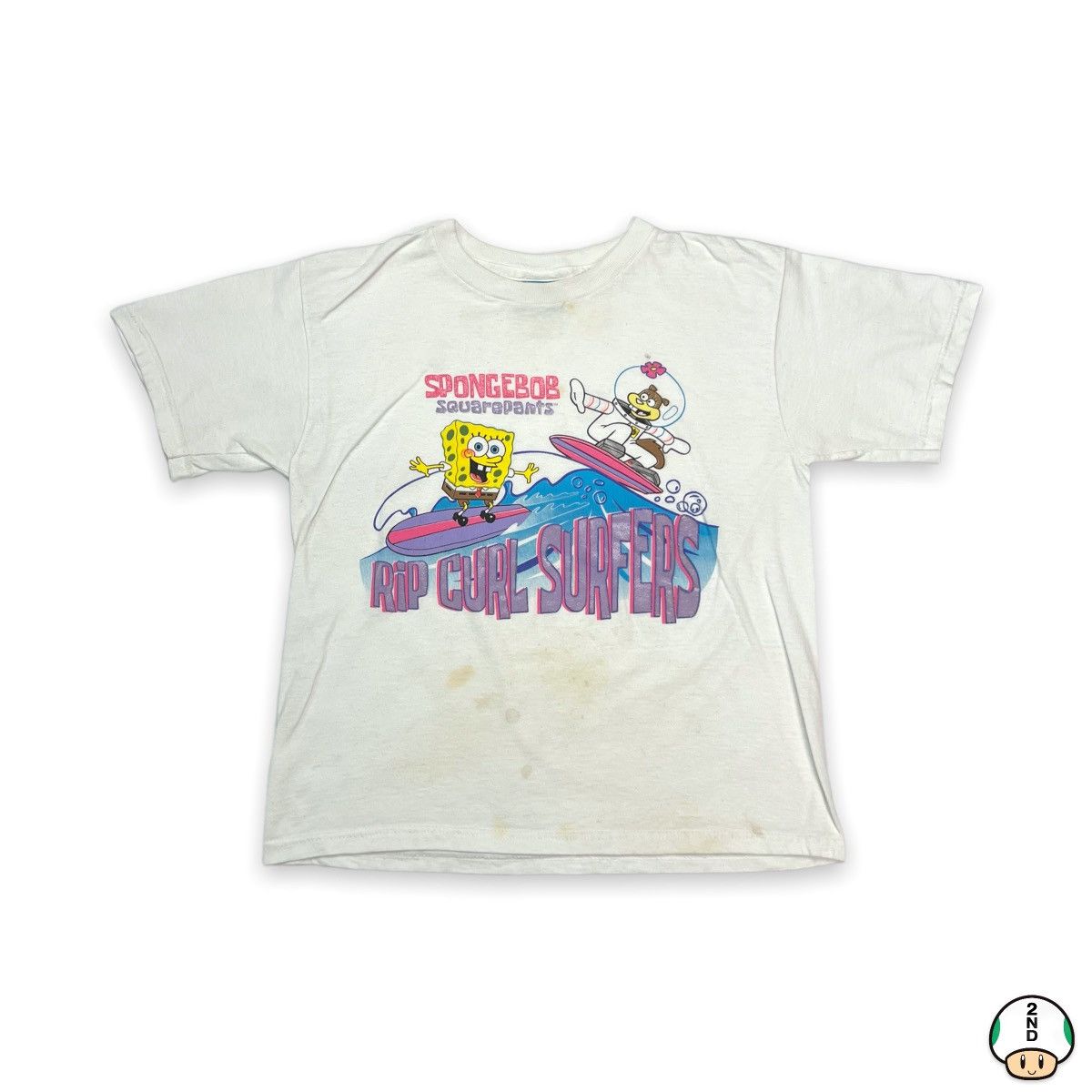 Cartoon Network VTG 2002 SpongeBob SquarePants Surfer T Shirt Cartoon Tee Size US S / EU 44-46 / 1 - 1 Thumbnail