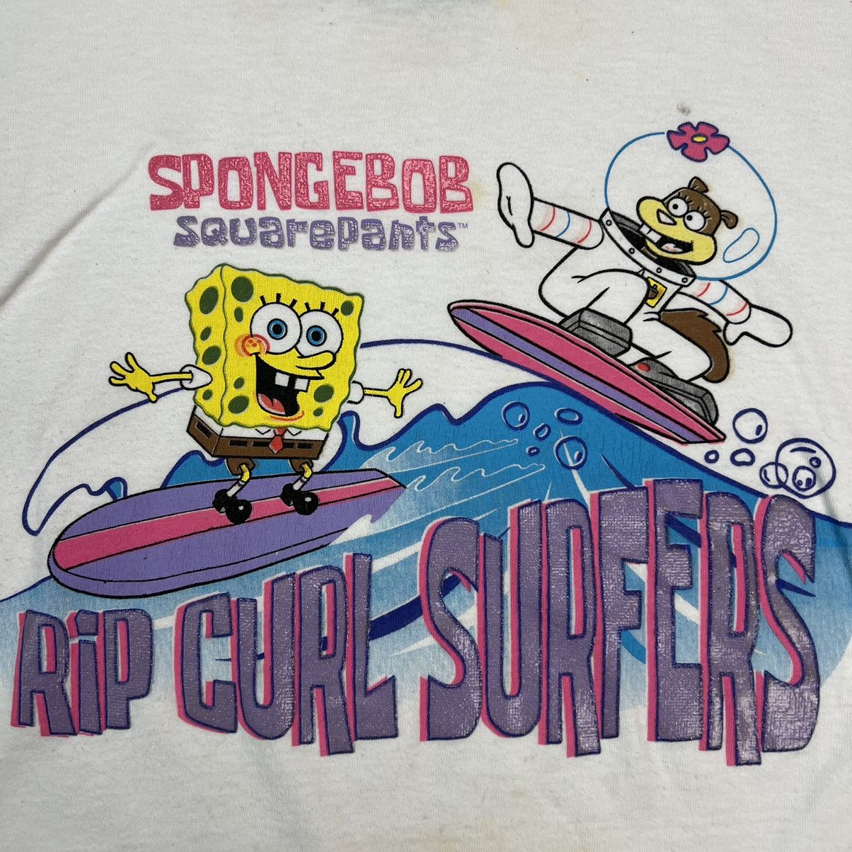 Cartoon Network VTG 2002 SpongeBob SquarePants Surfer T Shirt Cartoon Tee Size US S / EU 44-46 / 1 - 2 Thumbnail