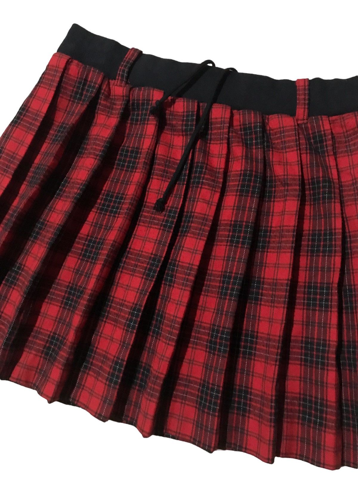 Super Lovers 💥Vintage Lover Rock Red Tartan Skirt Size 31" - 3 Thumbnail