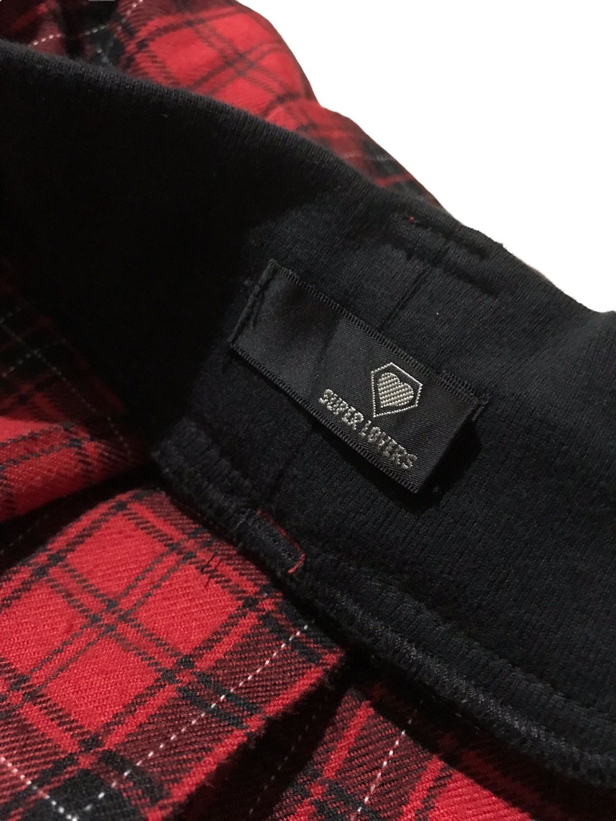 Super Lovers 💥Vintage Lover Rock Red Tartan Skirt Size 31" - 8 Thumbnail