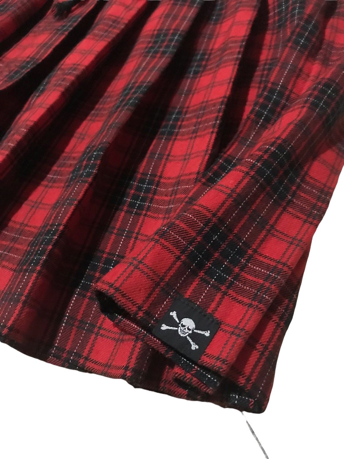 Super Lovers 💥Vintage Lover Rock Red Tartan Skirt Size 31" - 1 Thumbnail