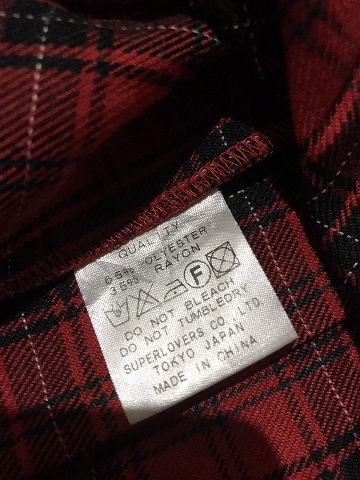 Super Lovers 💥Vintage Lover Rock Red Tartan Skirt Size 31" - 9 Thumbnail