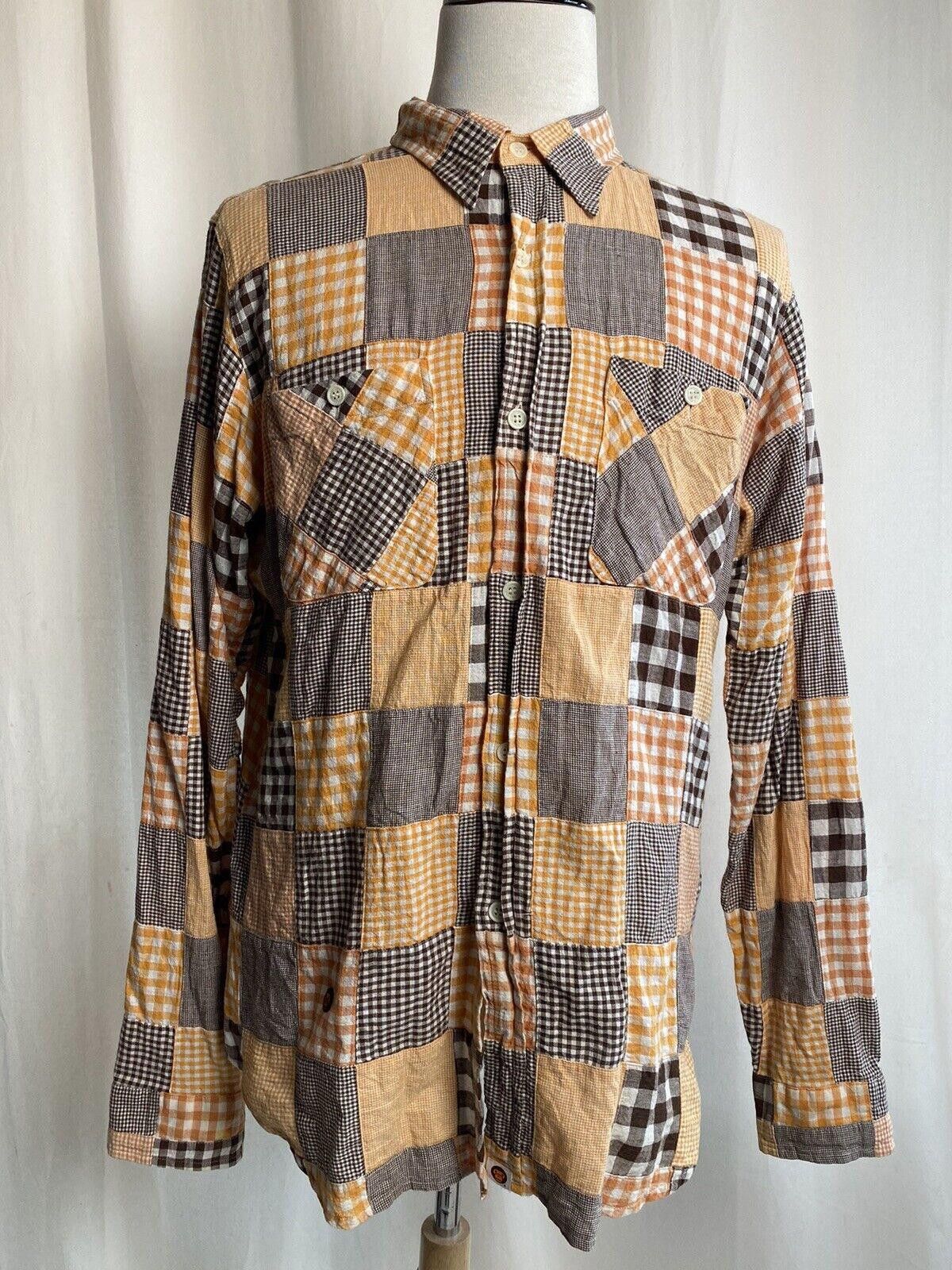 A Bathing Ape Bape Baby Milo Store Patchwork Button Up Shirt