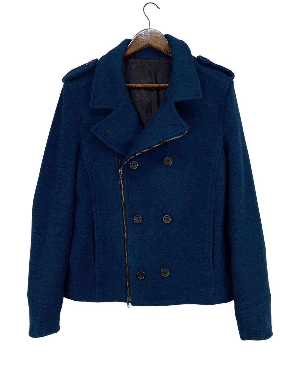 image of Abahouse Double Collar Jacket in Green, Men's (Size Small)