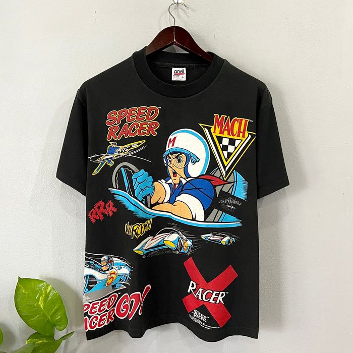 Vintage Vintage 1992 Speed Racer T-Shirt 90s Anime Cartoon Rare