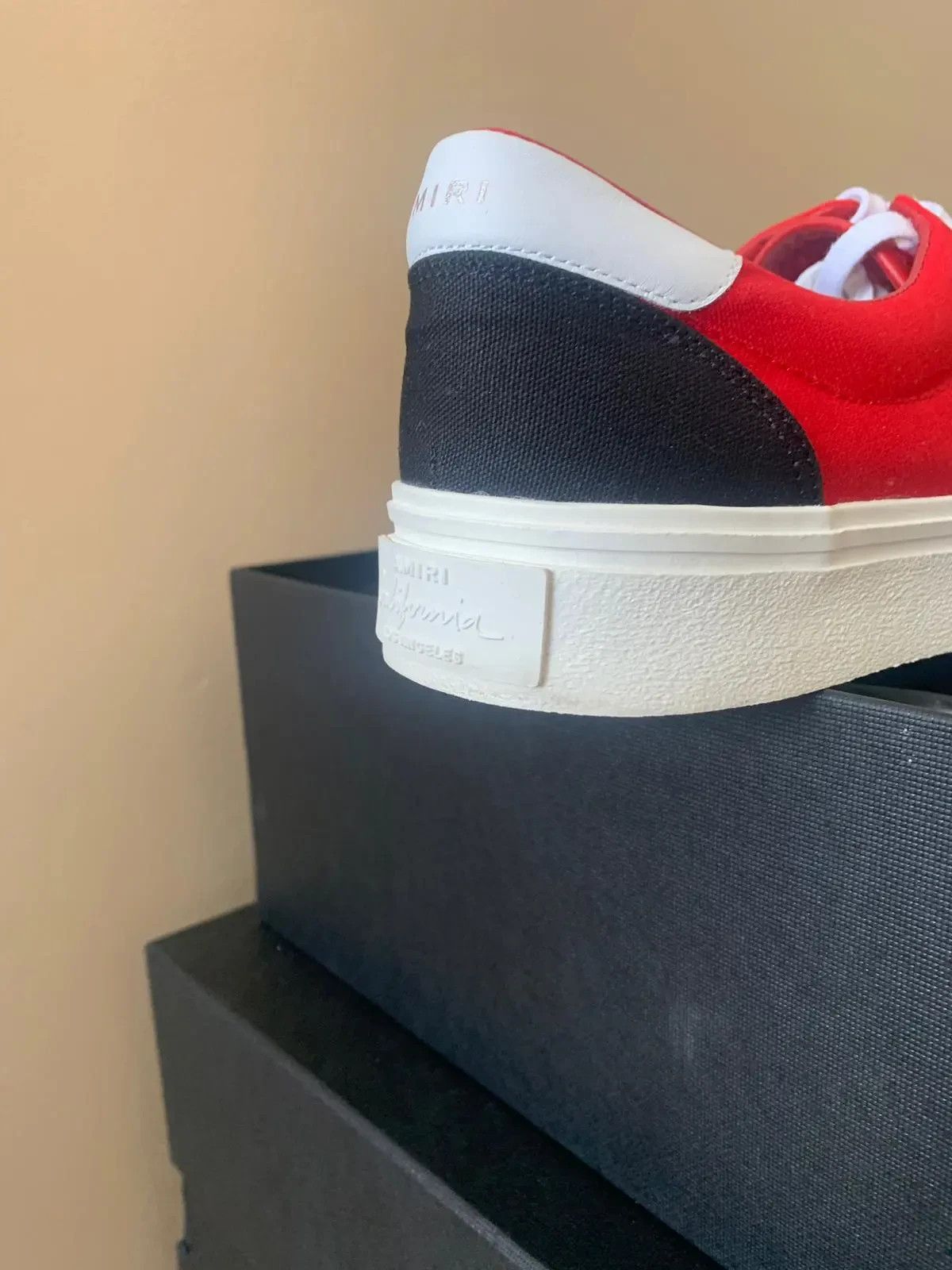 Amiri Low Top Skeleton Sneaker in Black & Red Size US 10 / EU 43 - 5 Thumbnail