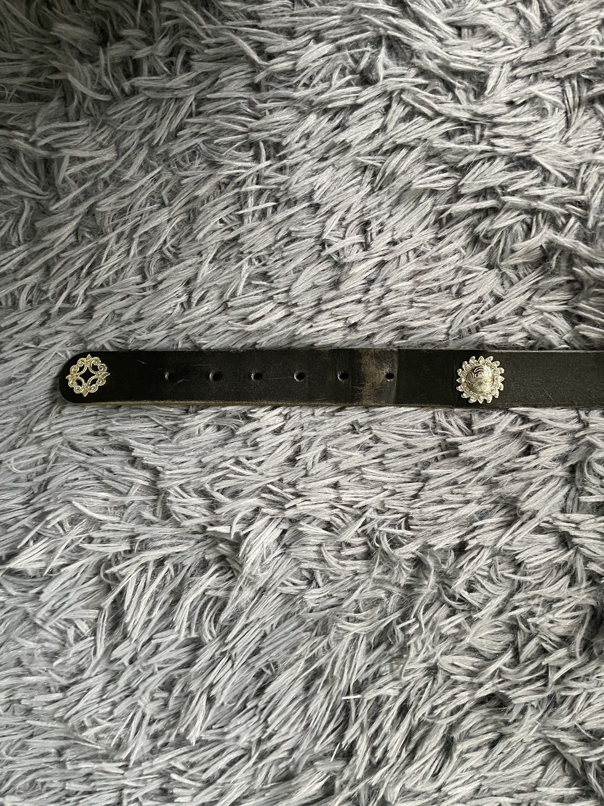 Etro × Vintage Etro 90s vintage metallic cows logo leather belt 110cm Size 34 - 4 Thumbnail