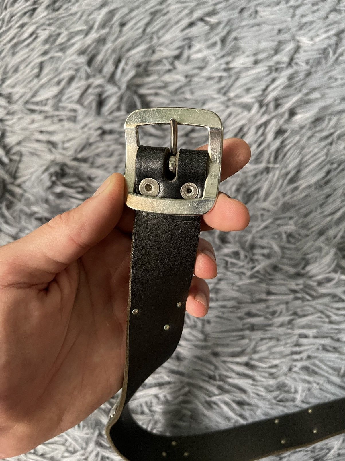 Etro × Vintage Etro 90s vintage metallic cows logo leather belt 110cm Size 34 - 6 Thumbnail