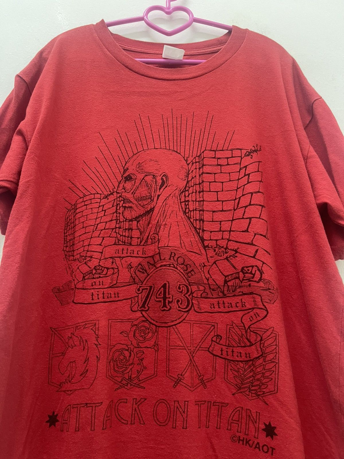 Anime Rare ATTACK ON TITAN Wall Rose Anime Promo Tee Size US L / EU 52-54 / 3 - 2 Thumbnail