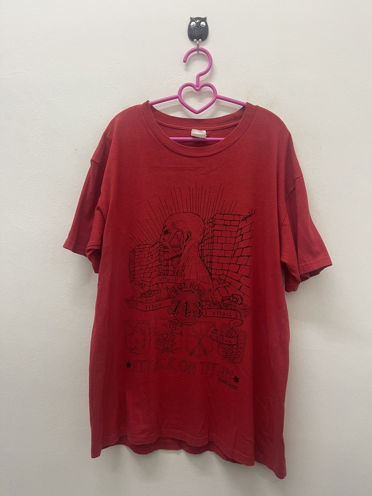 Anime Rare ATTACK ON TITAN Wall Rose Anime Promo Tee Size US L / EU 52-54 / 3 - 1 Thumbnail