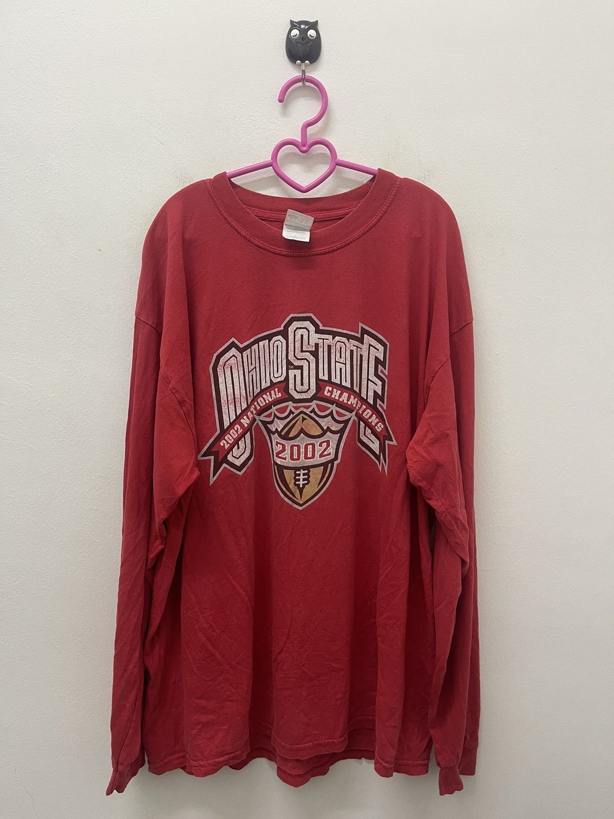 image of American College x Nfl Vintage Ohio State Buckeyes 2002 National Champions Tee in Red (Size XL)