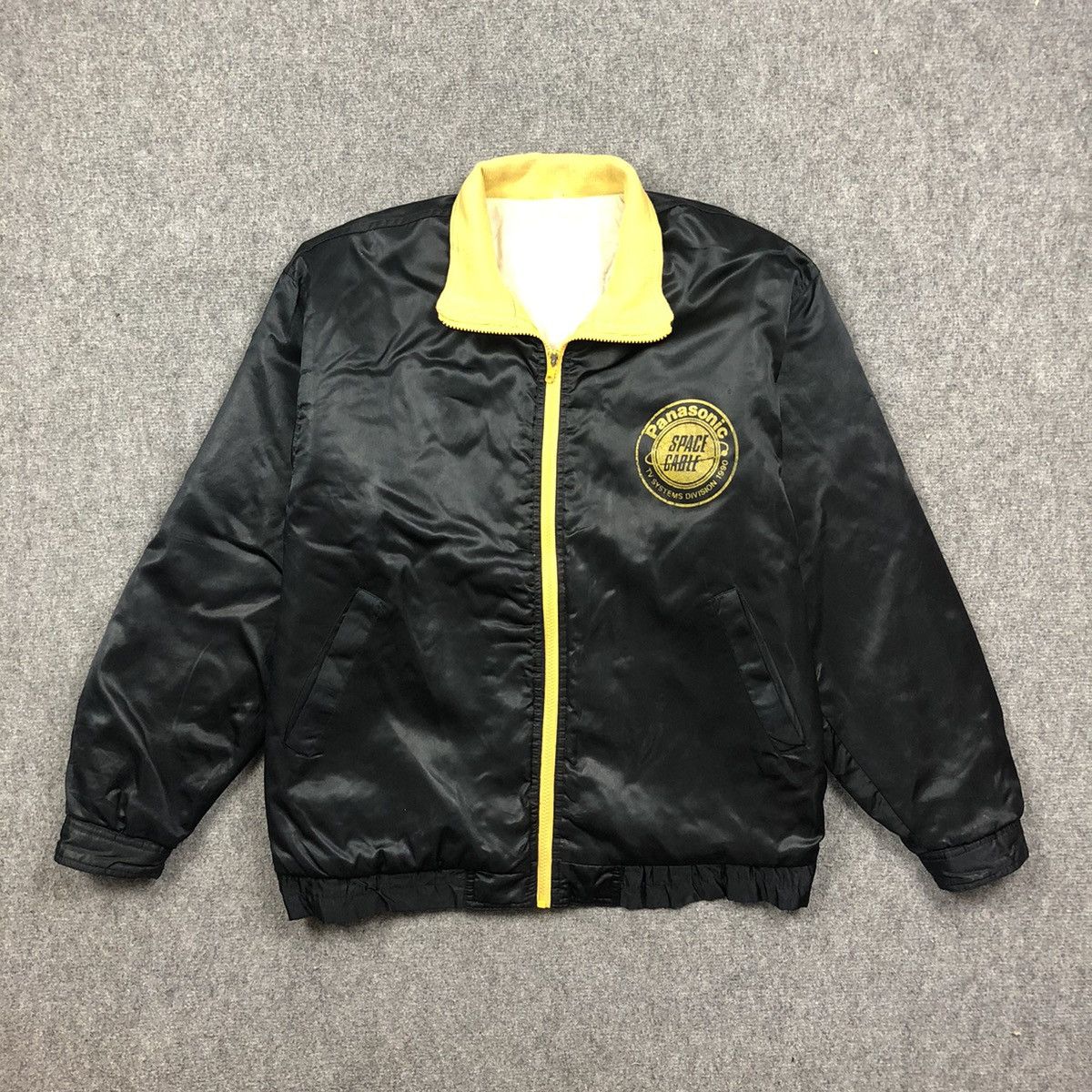 image of Vintage Panasonic Bomber Jacket in Black, Men's (Size XL)