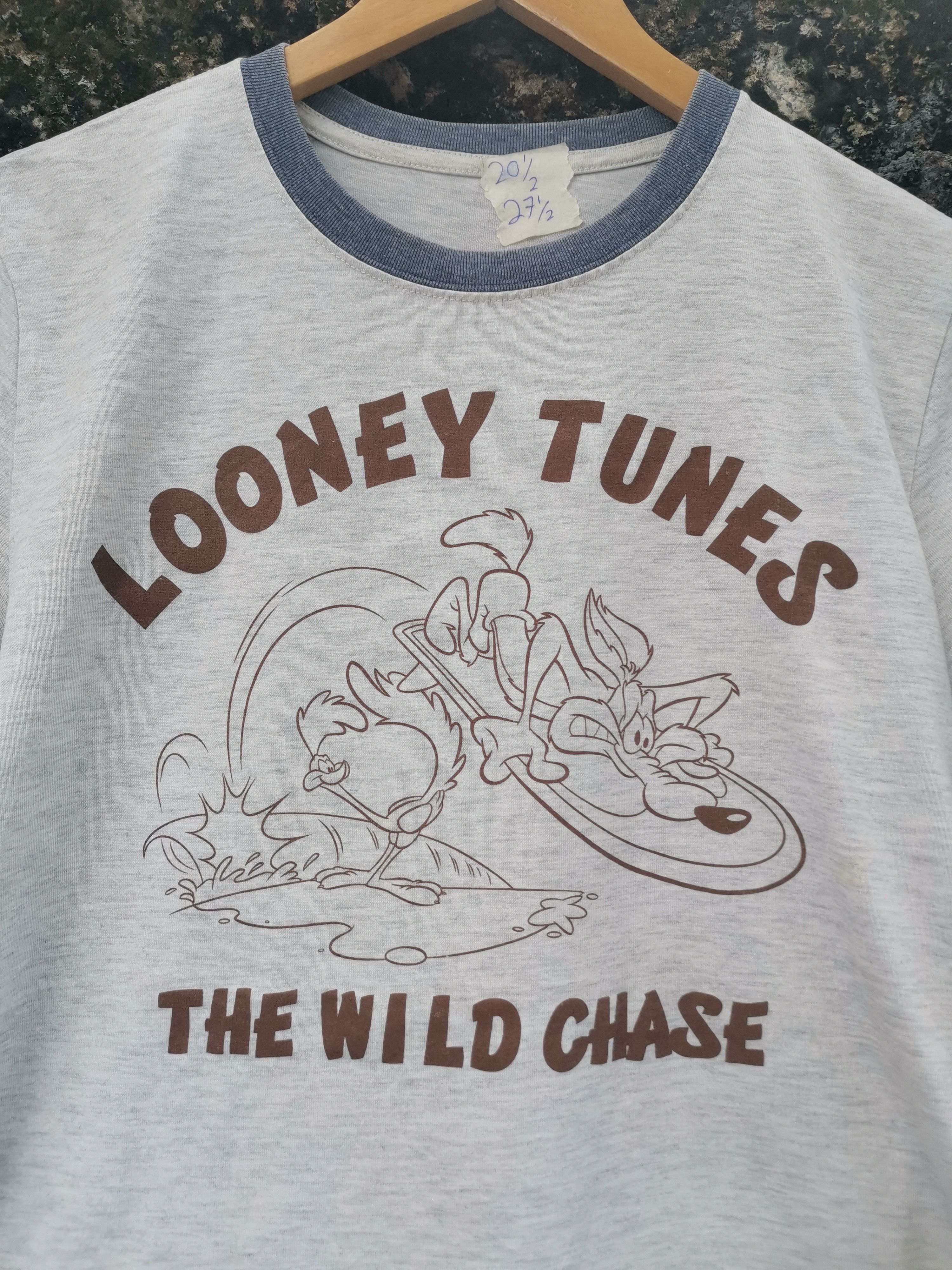Cartoon Network Vintage Looney Tunes The Wild Chase Ringer Tshirt Size US L / EU 52-54 / 3 - 2 Thumbnail
