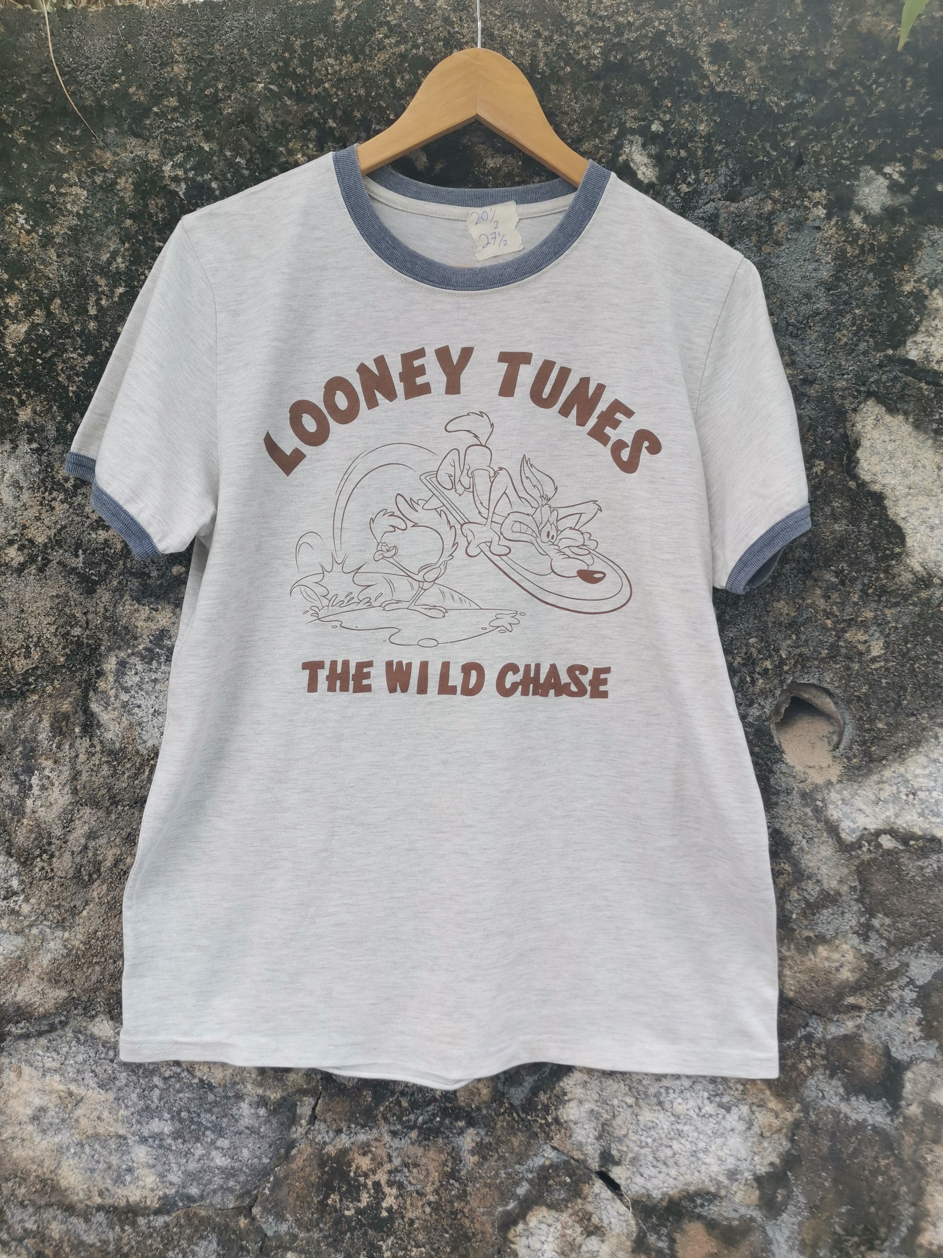 Cartoon Network Vintage Looney Tunes The Wild Chase Ringer Tshirt Size US L / EU 52-54 / 3 - 1 Thumbnail