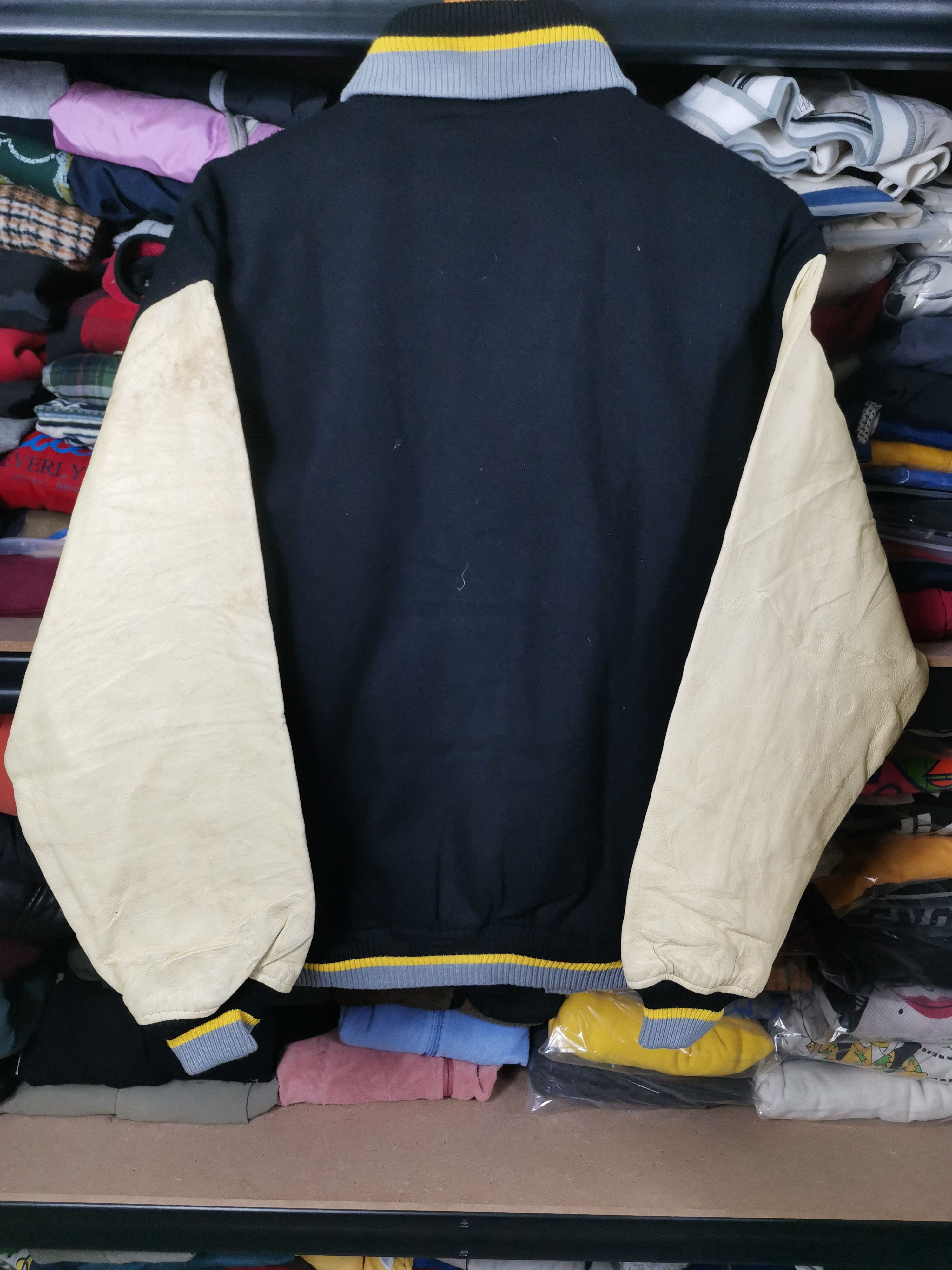 Japanese Brand Vintage Suntory Malts 2001 Sleeve Leather Varsity Jacket Size US M / EU 48-50 / 2 - 2 Thumbnail