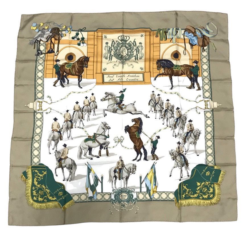 Authentic Vintage Hermes Paris Silk Scarve