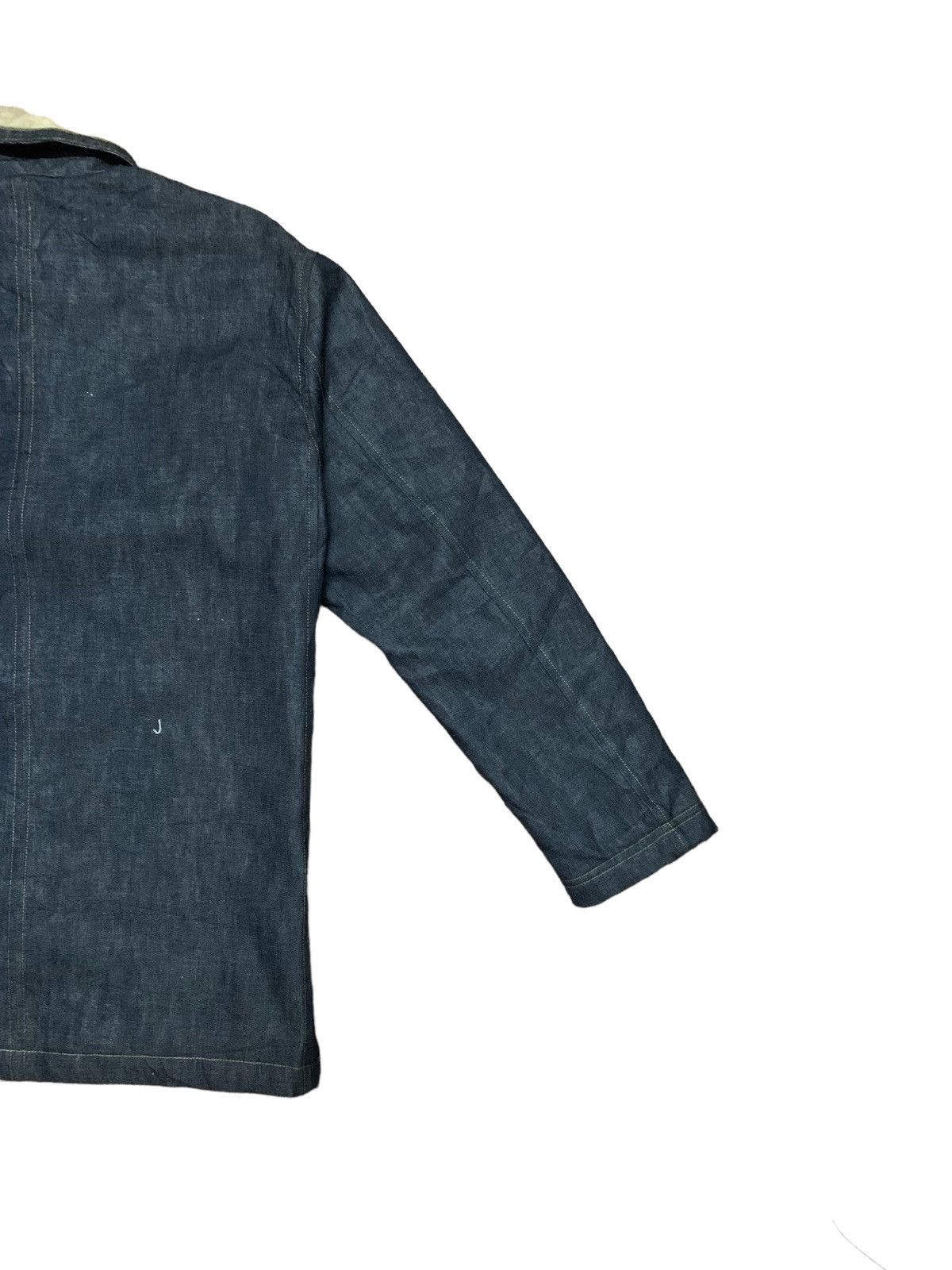 If Six Was Nine × Japanese Brand Vintage Japanese Echi- Go Hito-e Sherpa Denim Sherpa Jacket Size L / US 10 / IT 46 - 9 Thumbnail