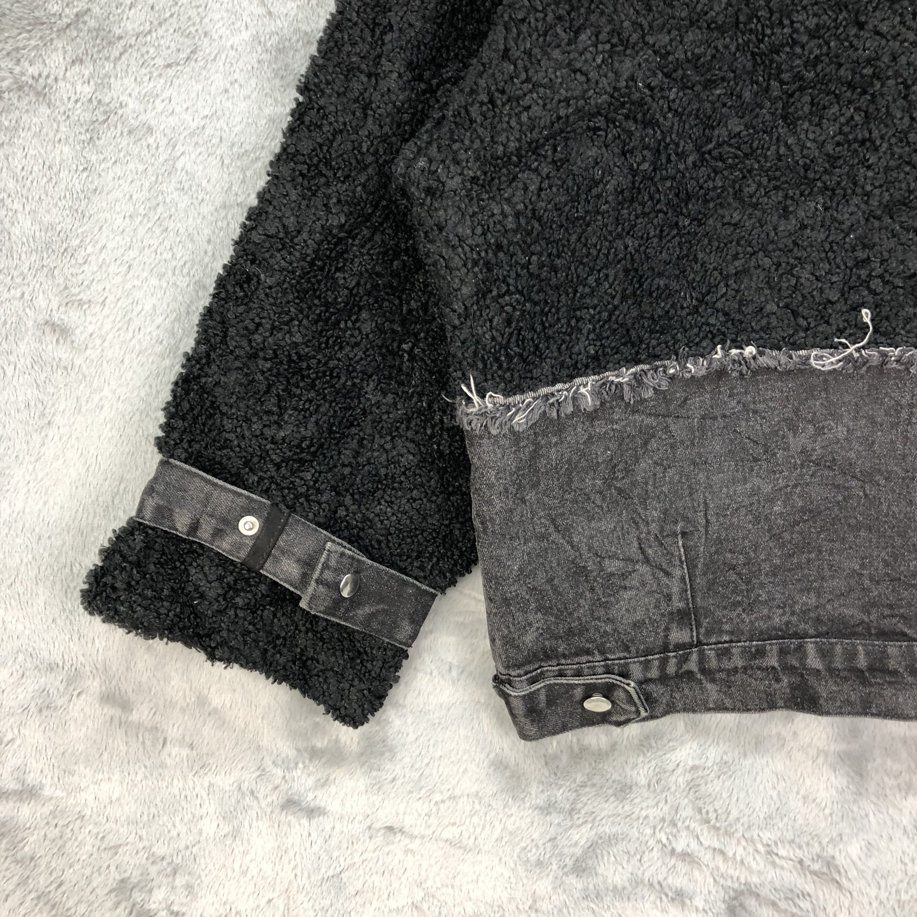 Japanese Brand L.S Rare Design Fleece / Denim Hybrid Jacket #4648-162 Size US M / EU 48-50 / 2 - 11 Thumbnail