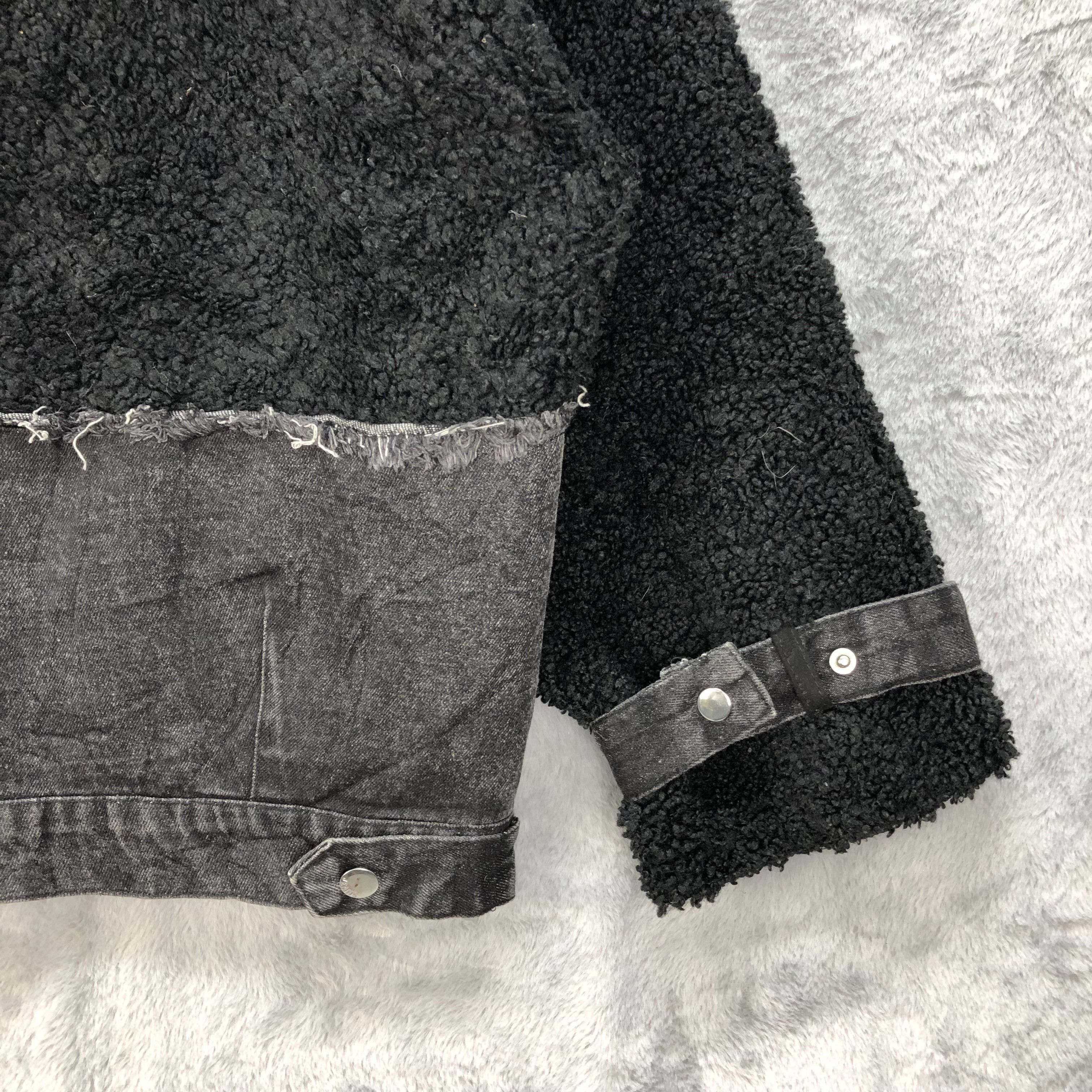 Japanese Brand L.S Rare Design Fleece / Denim Hybrid Jacket #4648-162 Size US M / EU 48-50 / 2 - 12 Thumbnail