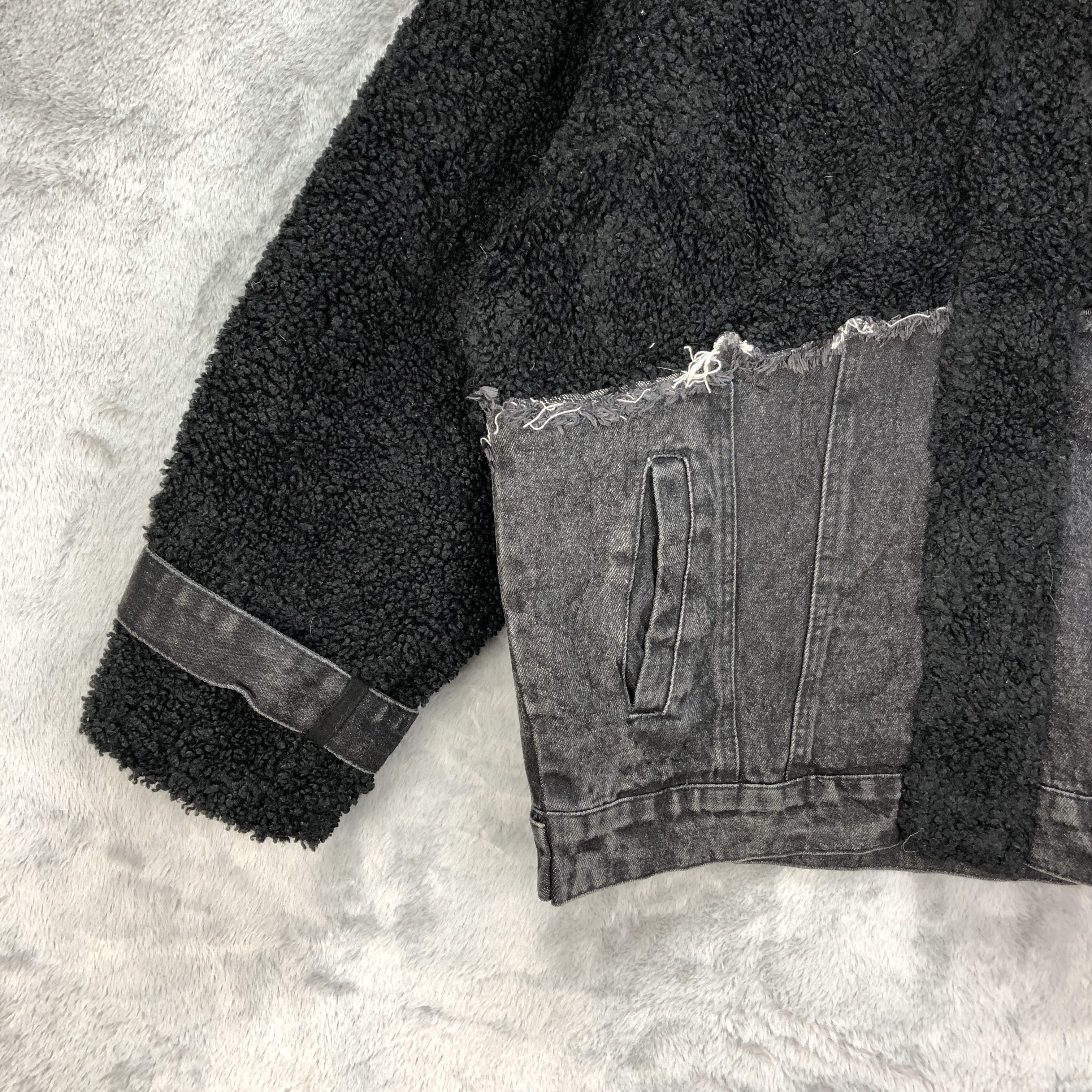Japanese Brand L.S Rare Design Fleece / Denim Hybrid Jacket #4648-162 Size US M / EU 48-50 / 2 - 5 Thumbnail