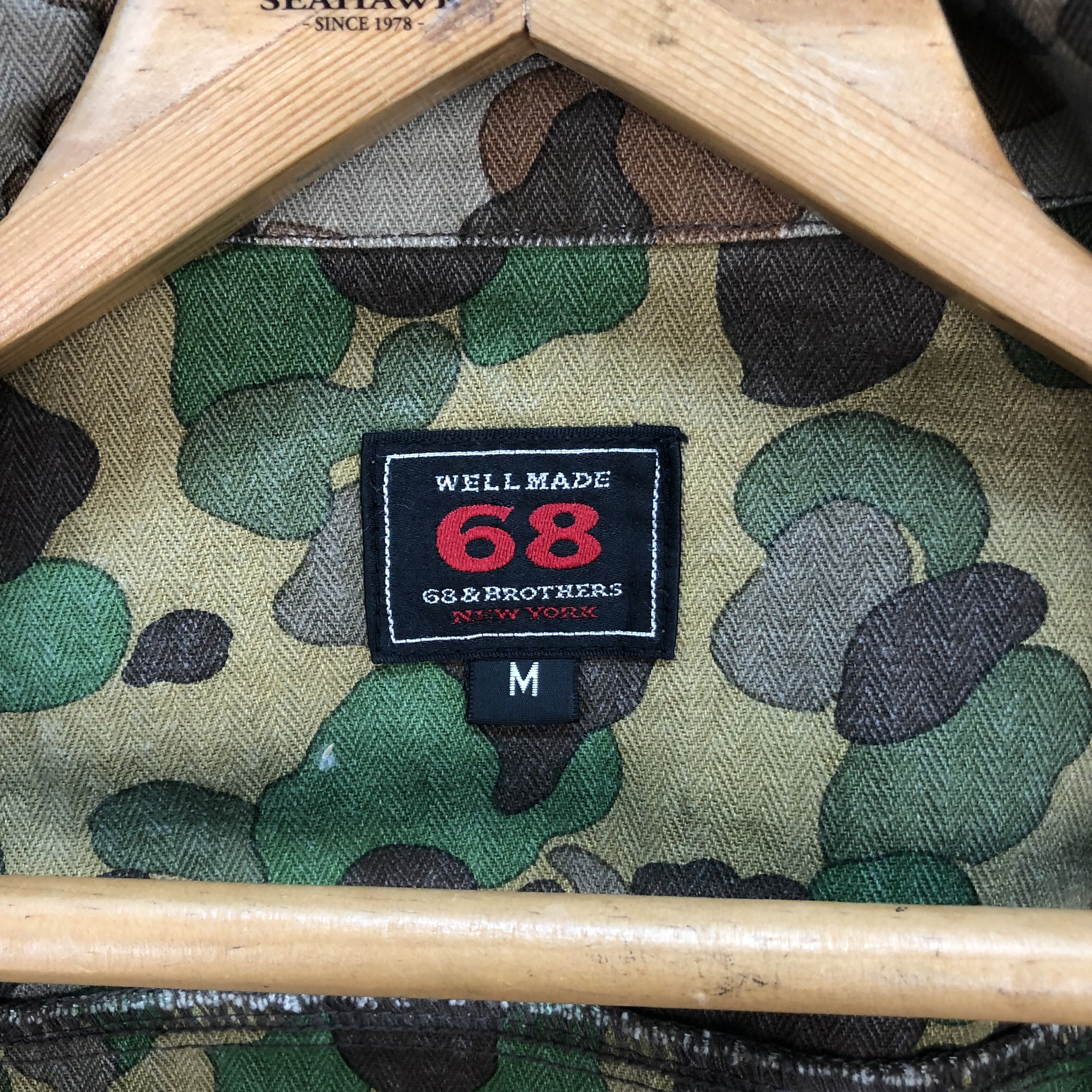 Japanese Brand VINTAGE 68 & BROTHERS CAMO JACKET ARMY STYLE #5747-204 Size US M / EU 48-50 / 2 - 8 Thumbnail