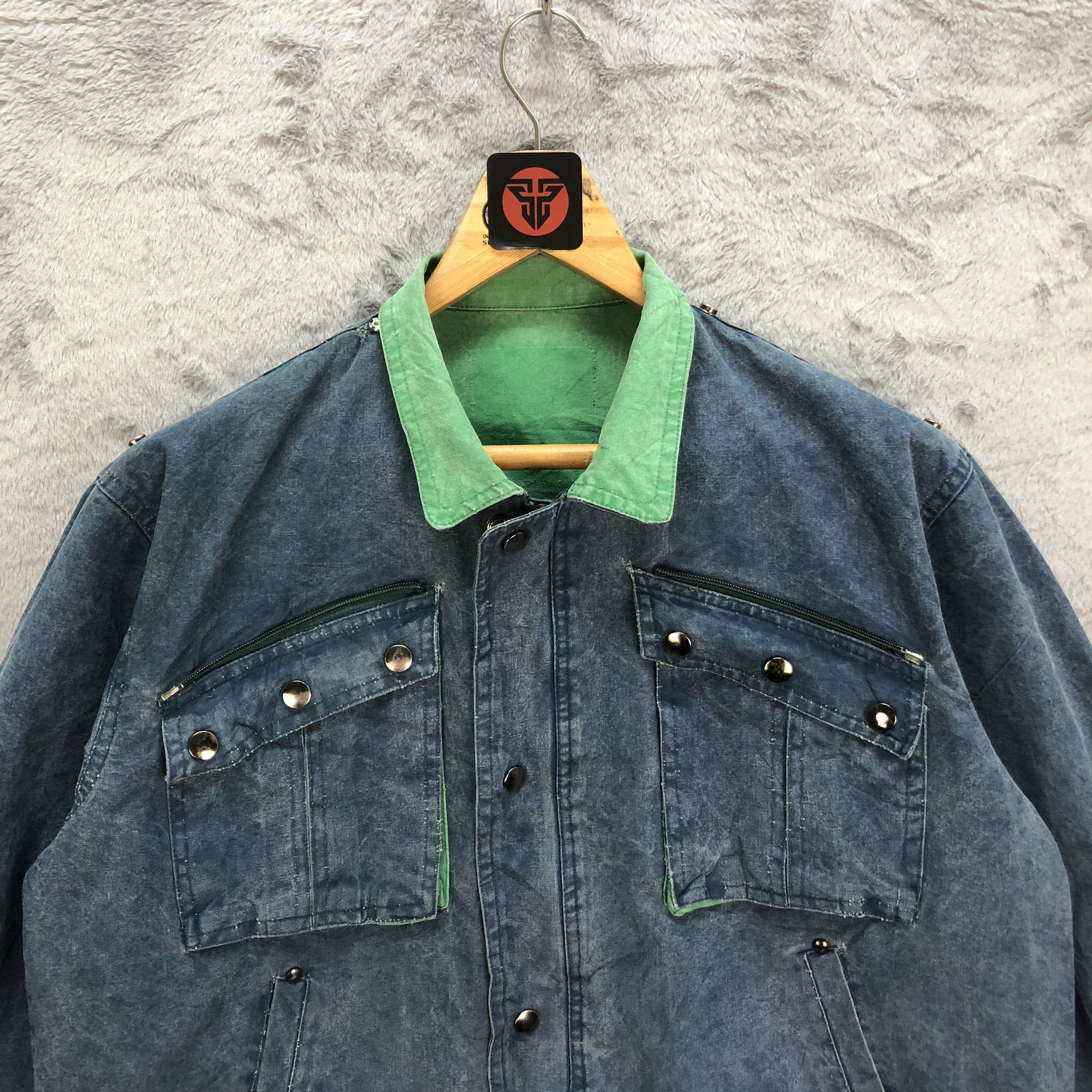Japanese Brand RICA LEWIS POUR VIVRE JEANS CHORE DENIM JACKET #6198-53 Size US M / EU 48-50 / 2 - 2 Thumbnail