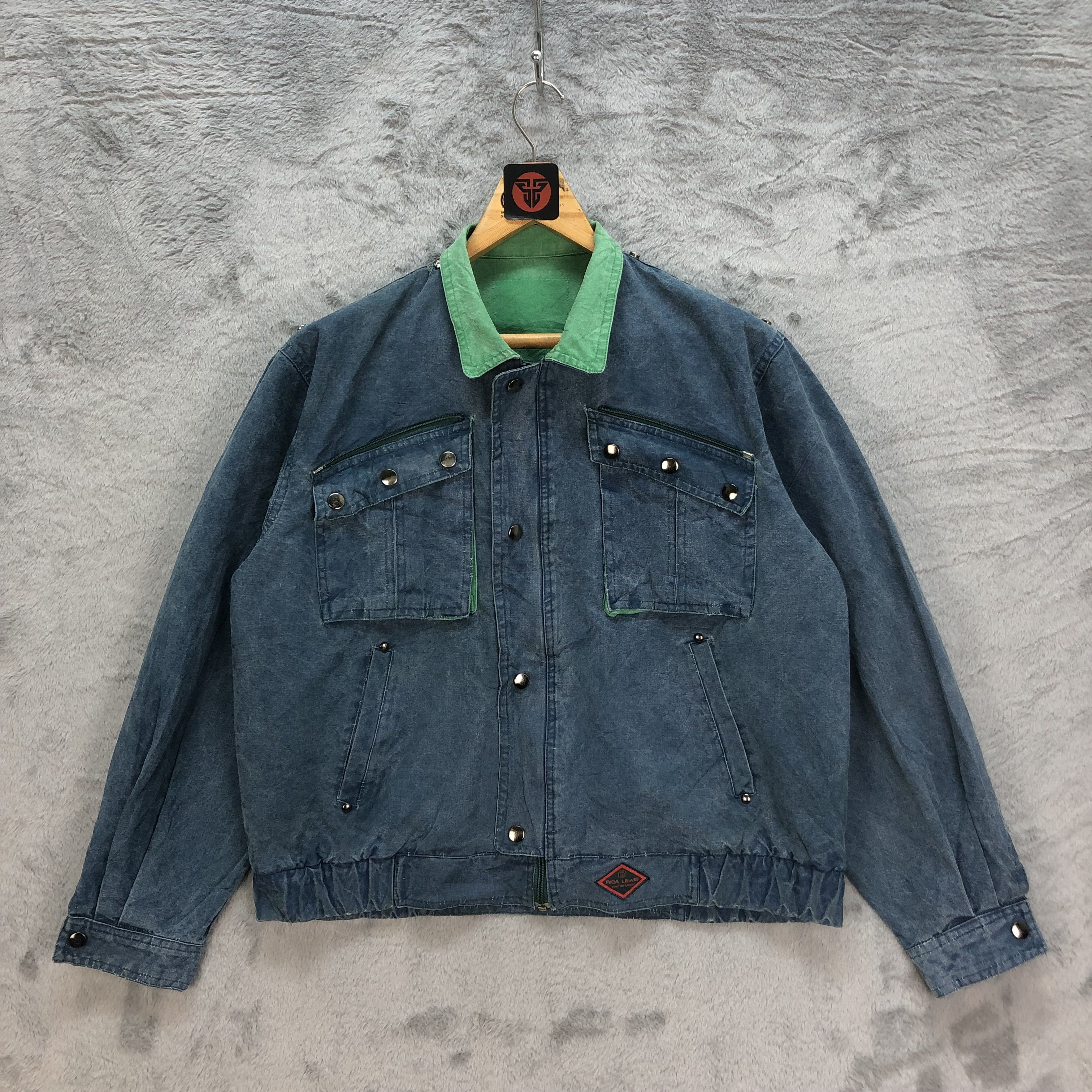 Japanese Brand RICA LEWIS POUR VIVRE JEANS CHORE DENIM JACKET #6198-53 Size US M / EU 48-50 / 2 - 1 Thumbnail