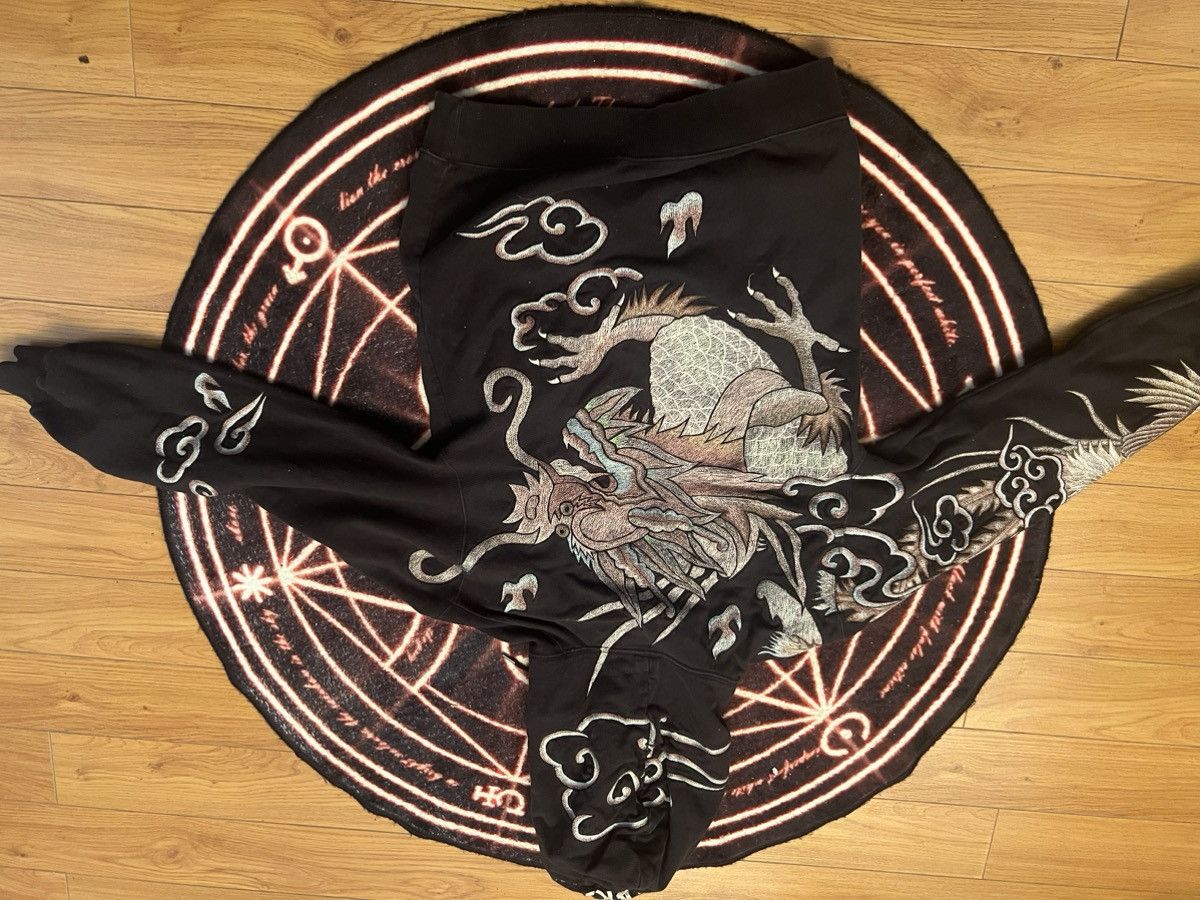 Maharishi Maharishi - Pearl Dragon Embroidered Hooded Sweat Size US S / EU 44-46 / 1 - 7 Thumbnail