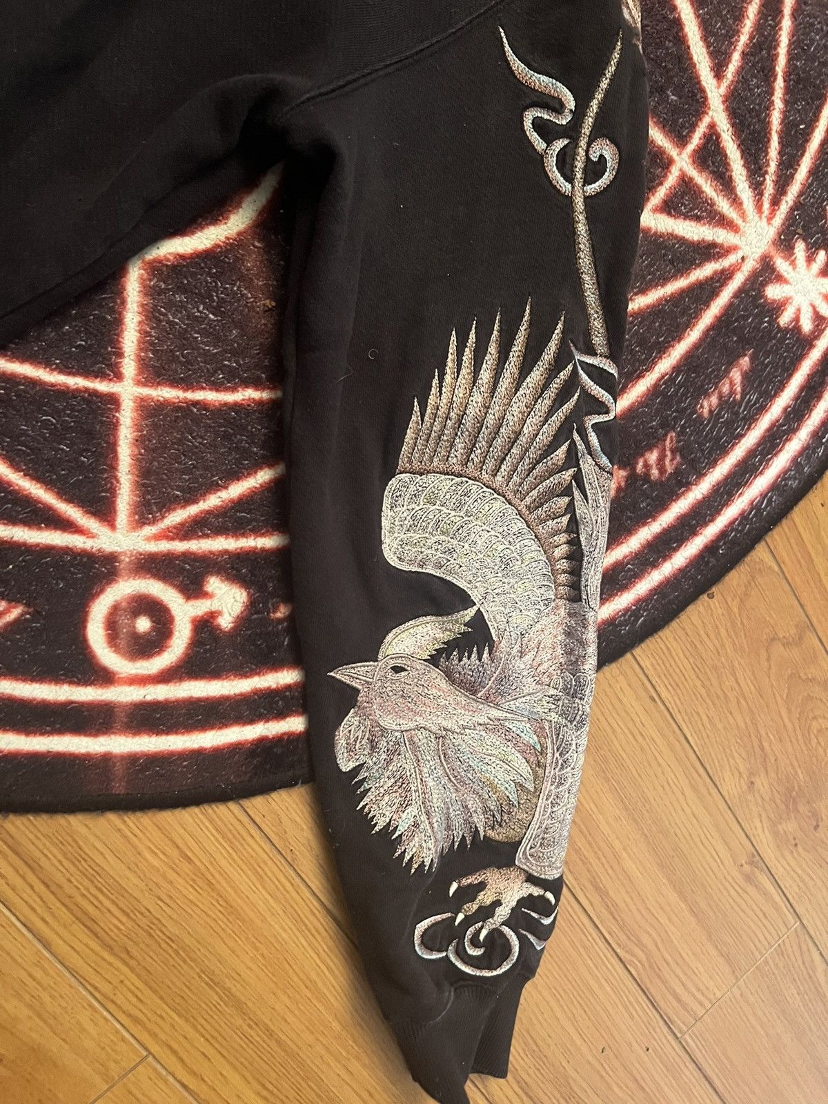 Maharishi Maharishi - Pearl Dragon Embroidered Hooded Sweat Size US S / EU 44-46 / 1 - 4 Thumbnail