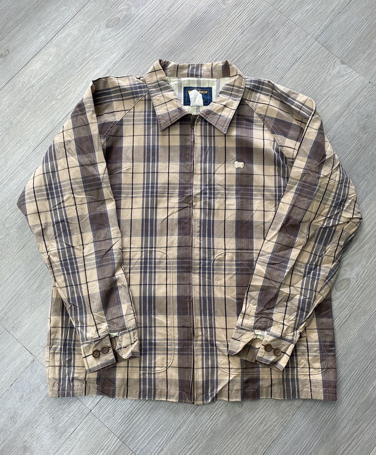 Vintage × Woolrich Woolen Mills Vintage Woolrich Checkered Zip Up Flannel Jacket Size US M / EU 48-50 / 2 - 6 Thumbnail