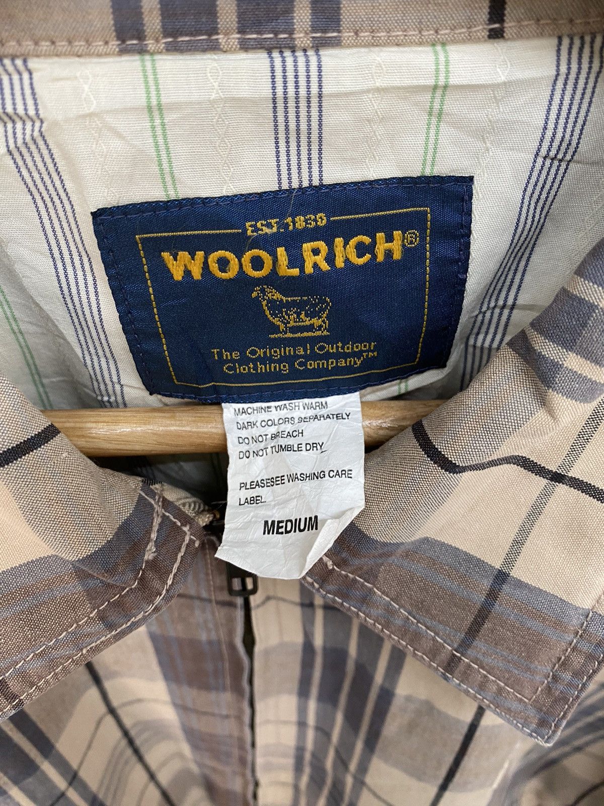 Vintage × Woolrich Woolen Mills Vintage Woolrich Checkered Zip Up Flannel Jacket Size US M / EU 48-50 / 2 - 5 Thumbnail